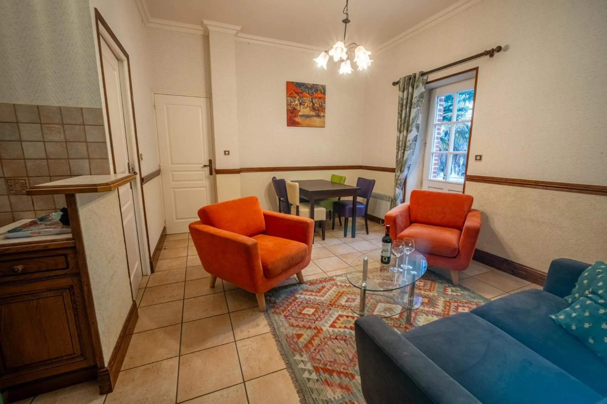 Seating area in Les Magnolias holiday homes