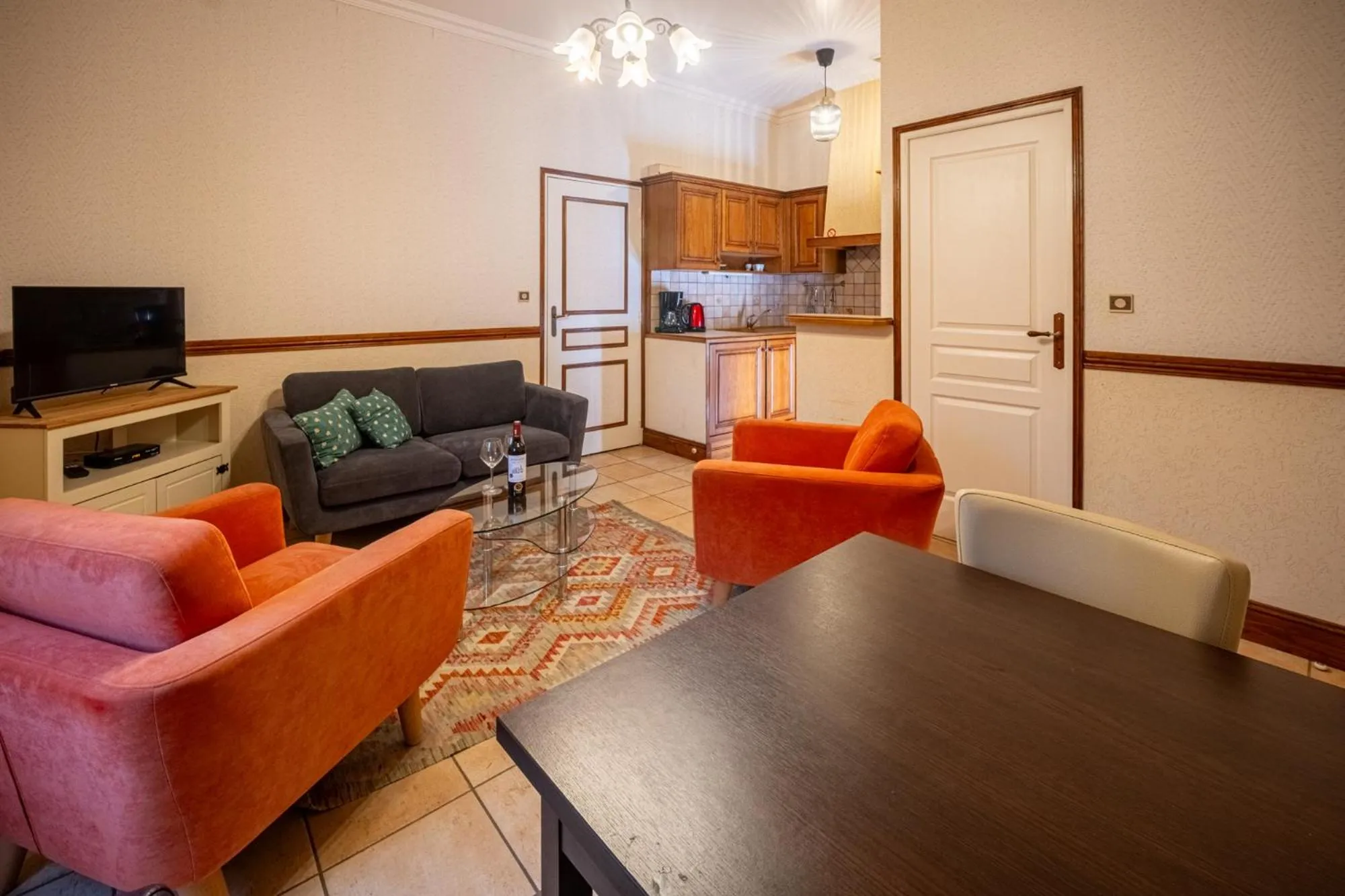 Seating area in Les Magnolias holiday homes