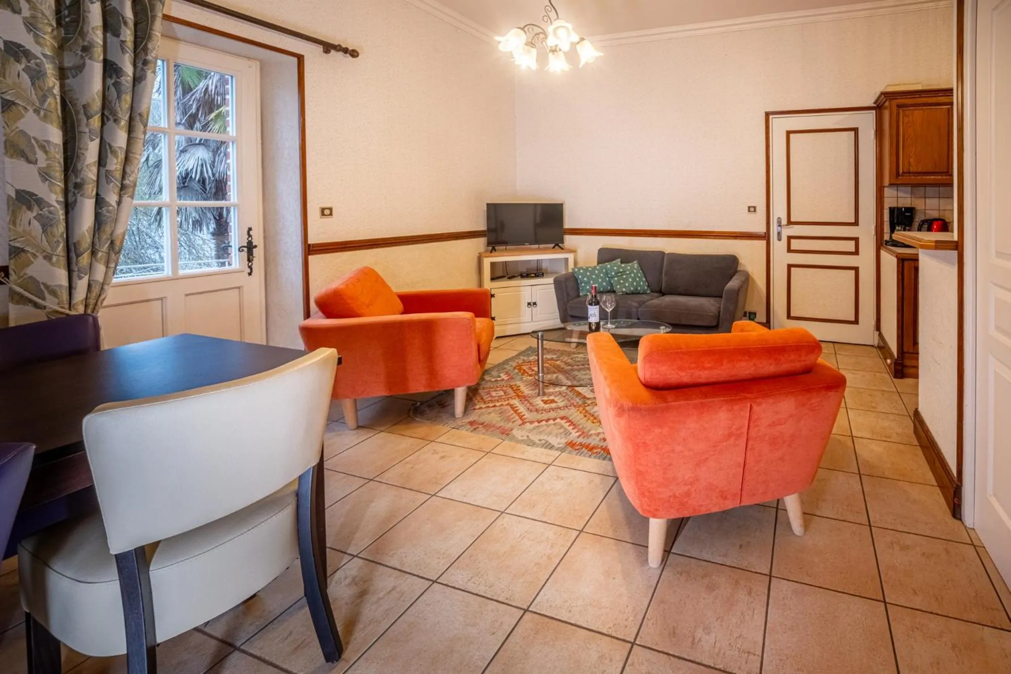 Seating area in Les Magnolias holiday homes