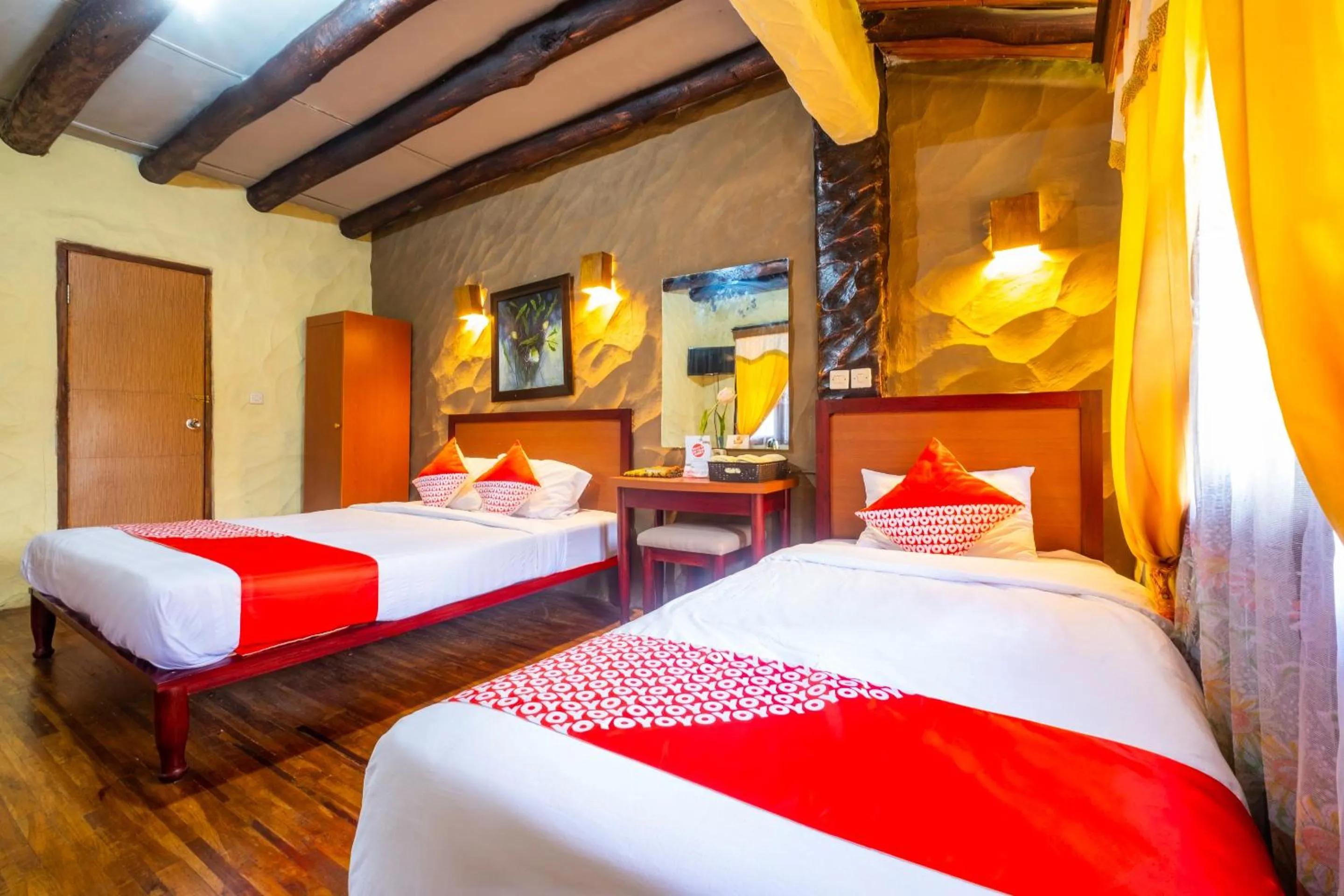 Bedroom, Bed in Capital O 2640 Cottage GS Rumah Kayu Syariah