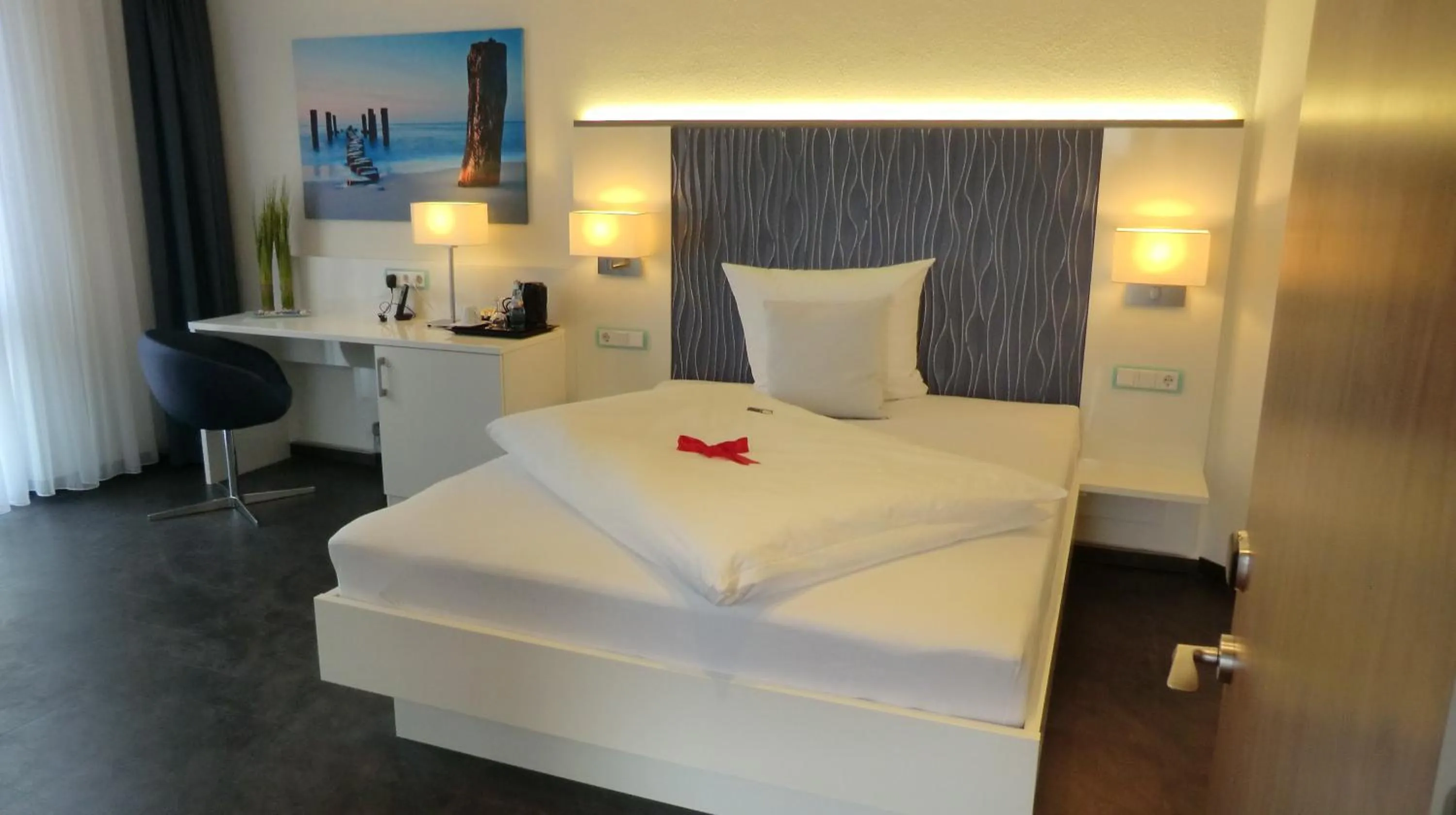 Bed in Hotel Jungstil