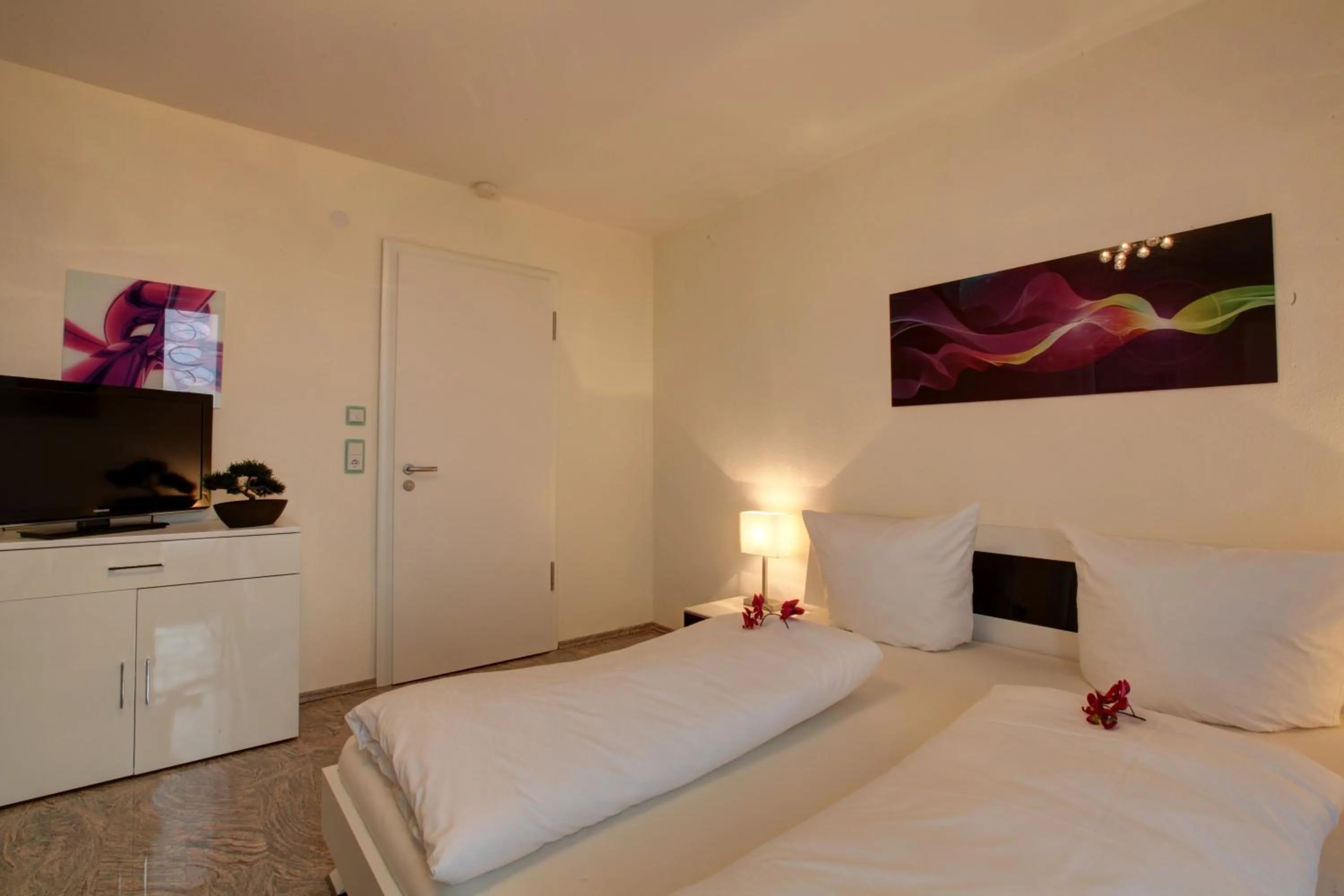 Bed in Hotel Jungstil