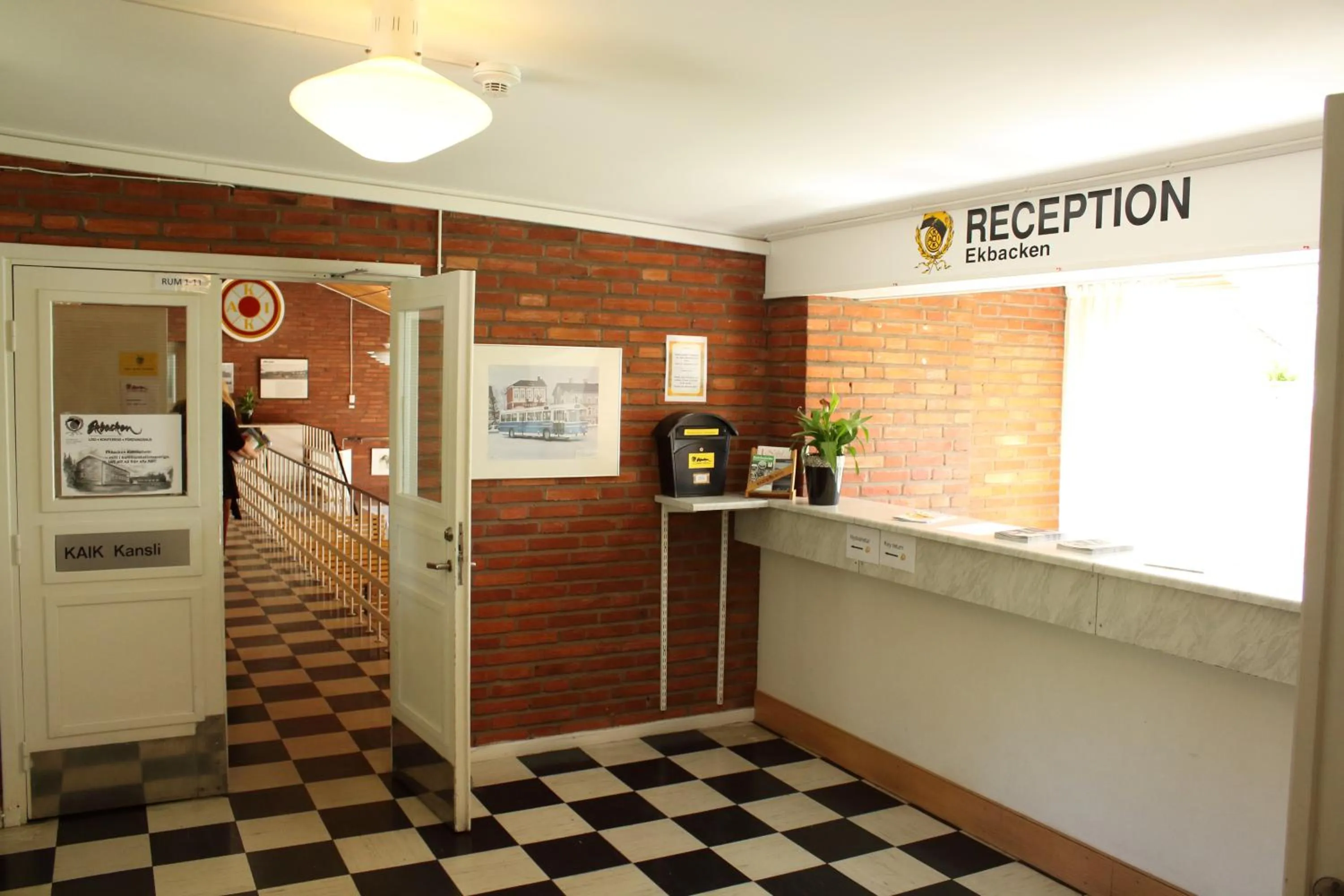 Lobby or reception in Ekbackens Vandrarhem