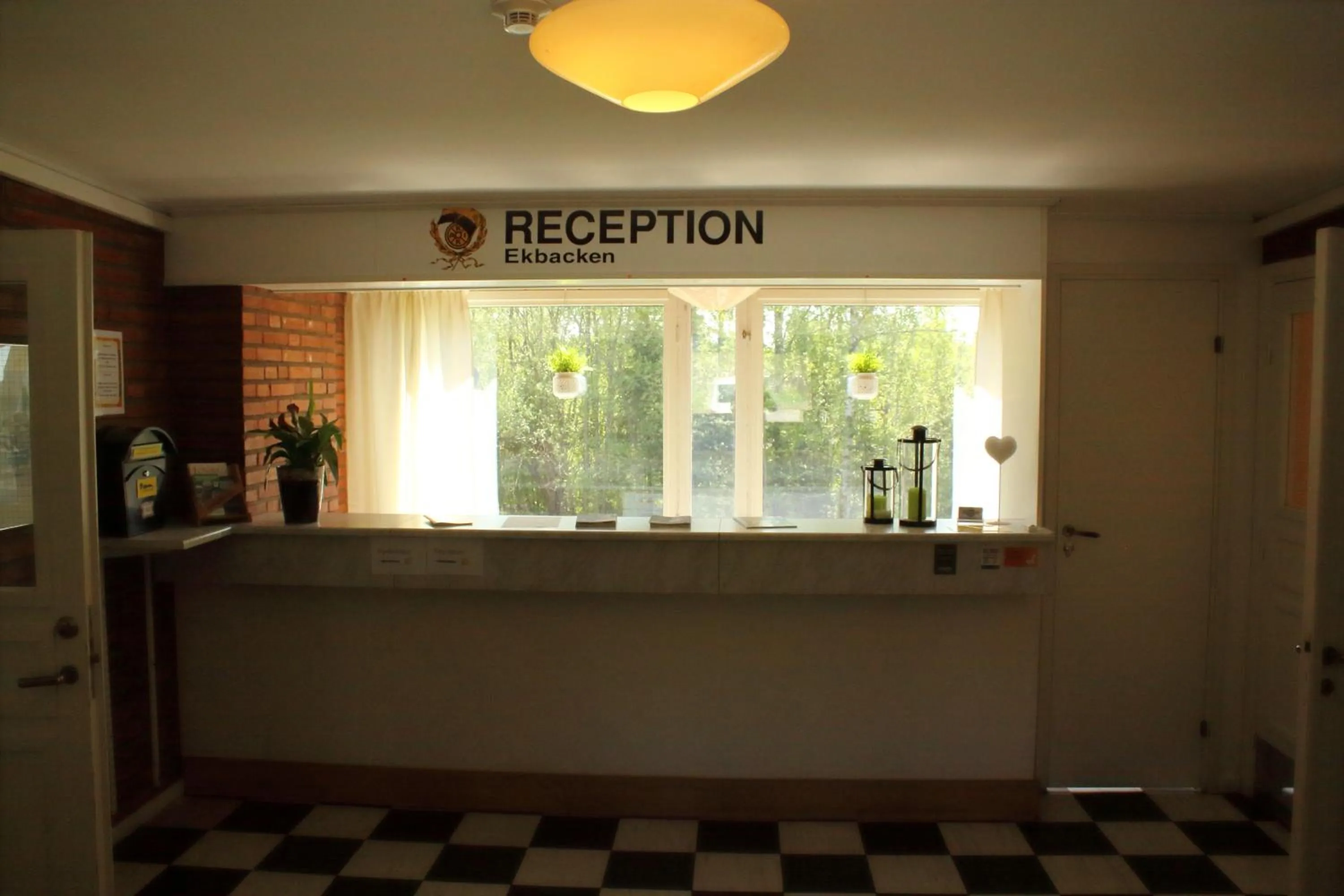 Lobby or reception in Ekbackens Vandrarhem