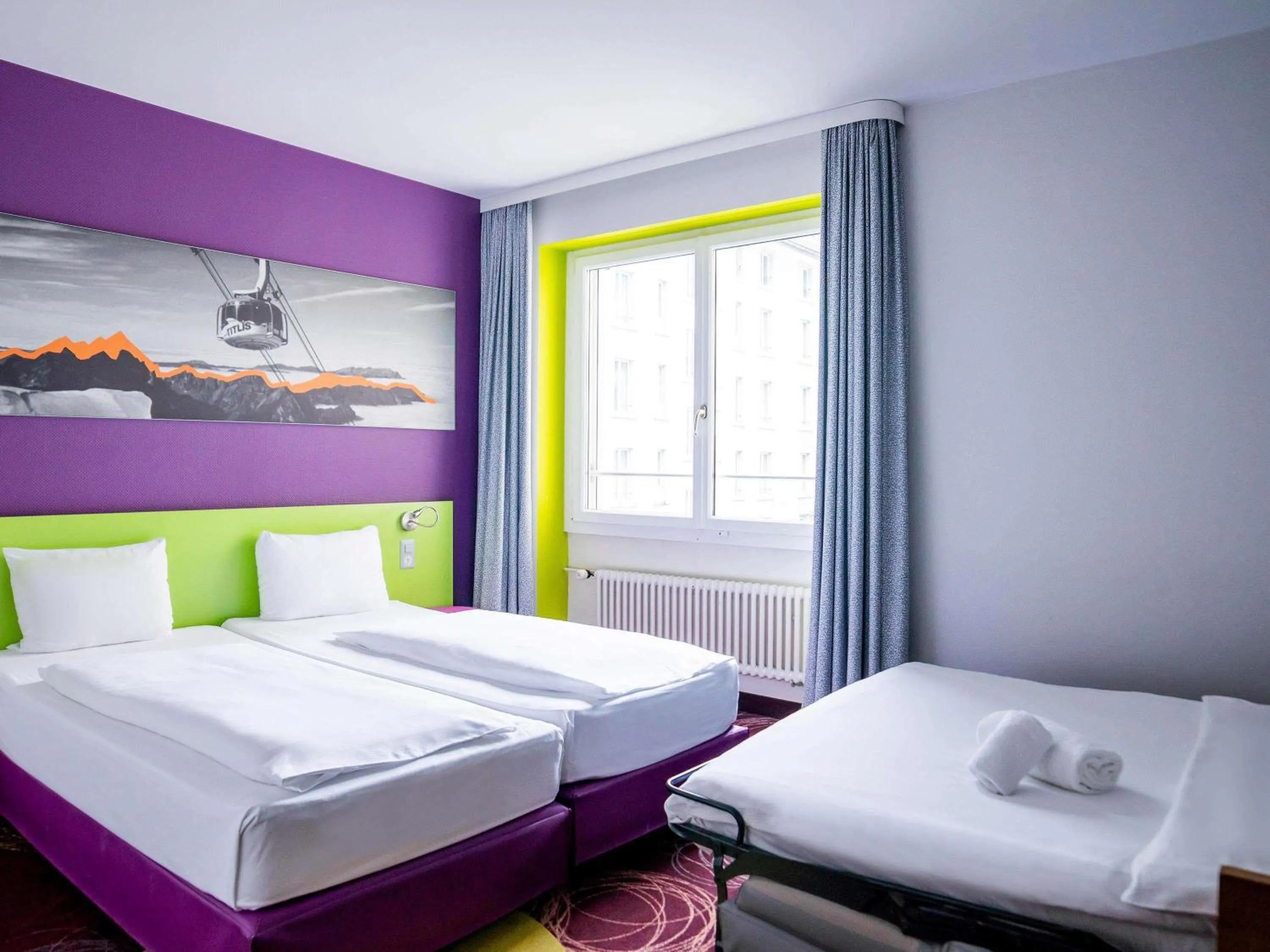 Bedroom, Bed in ibis Styles Luzern