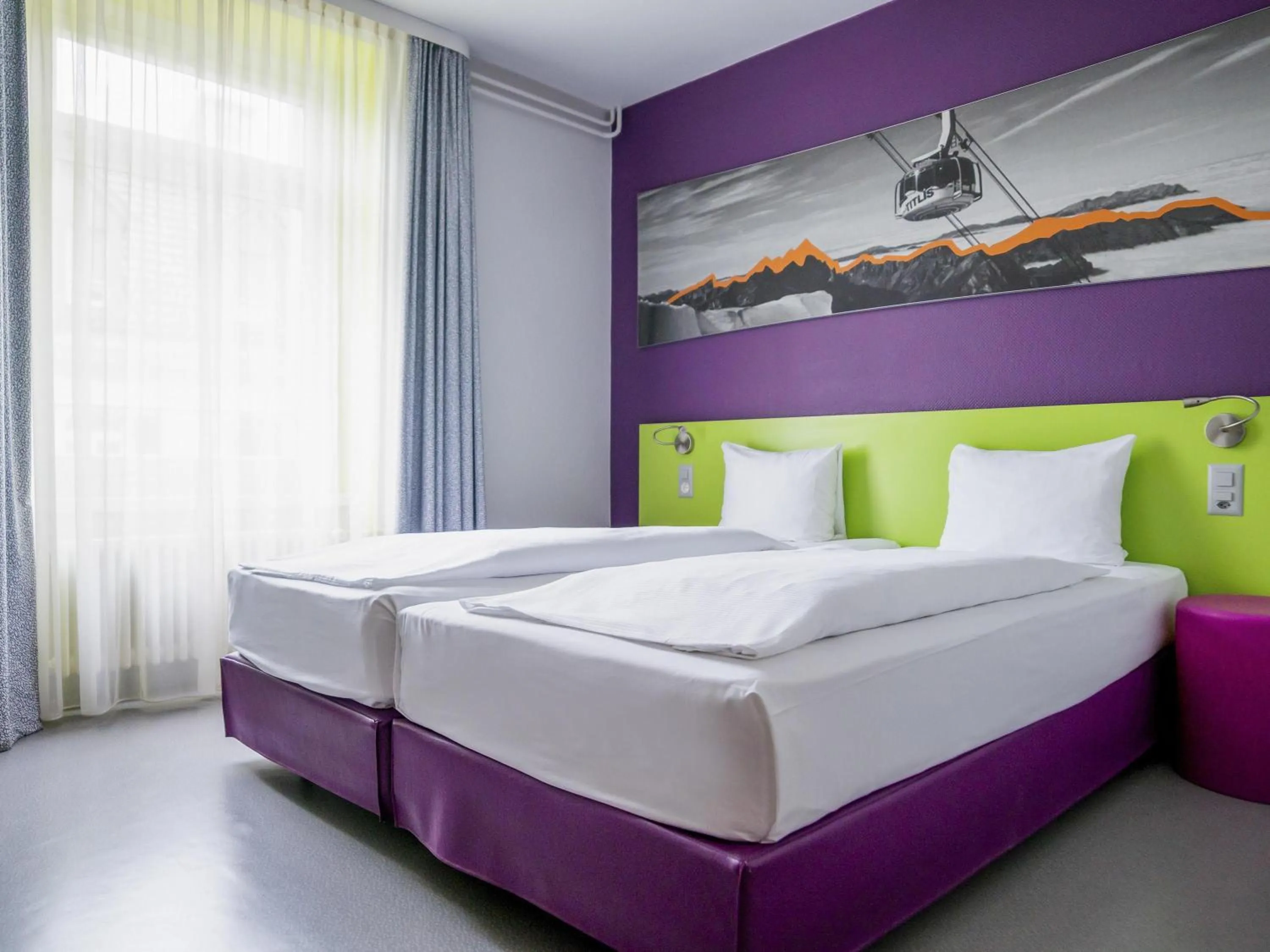 Bedroom, Bed in ibis Styles Luzern