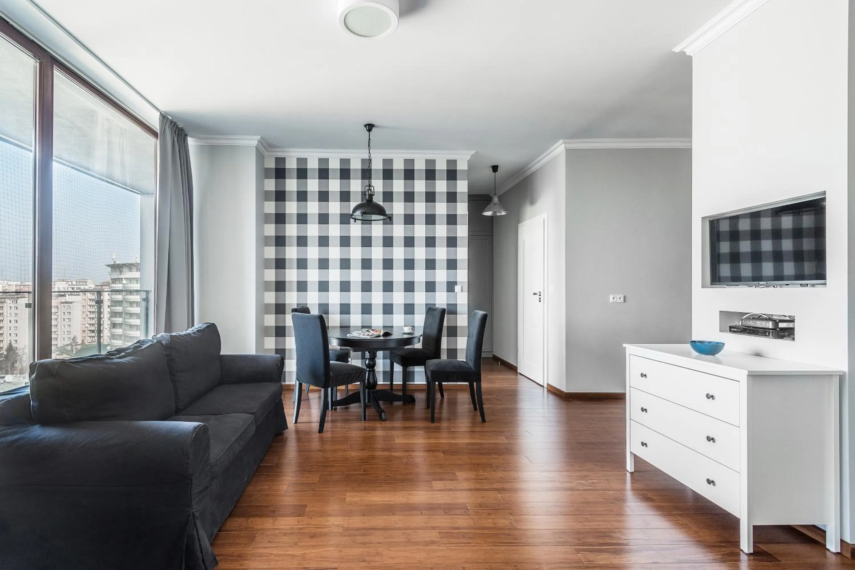 Living room in Triton Park Apartments