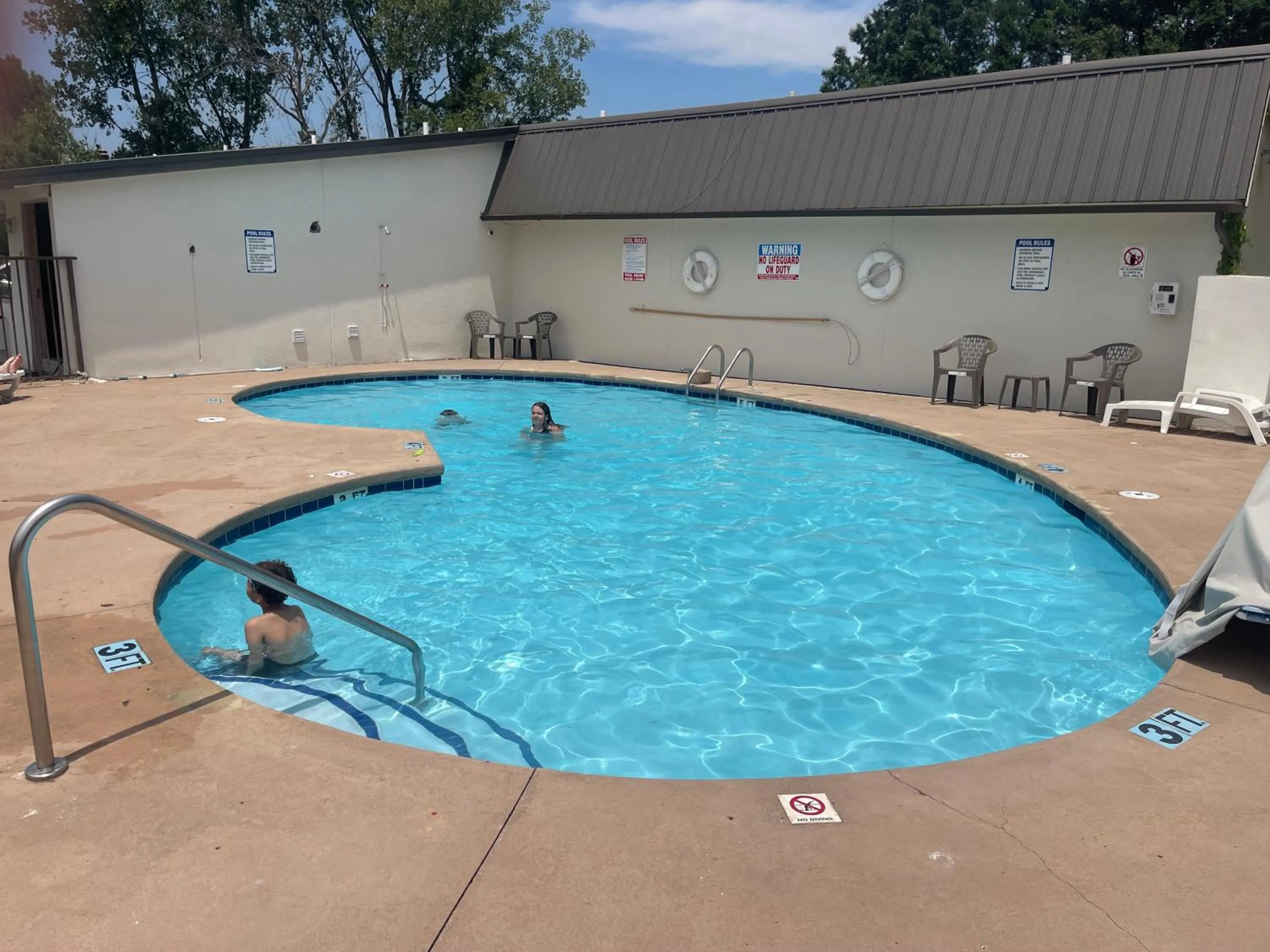 Pool view in Super 8 by Wyndham Monroe