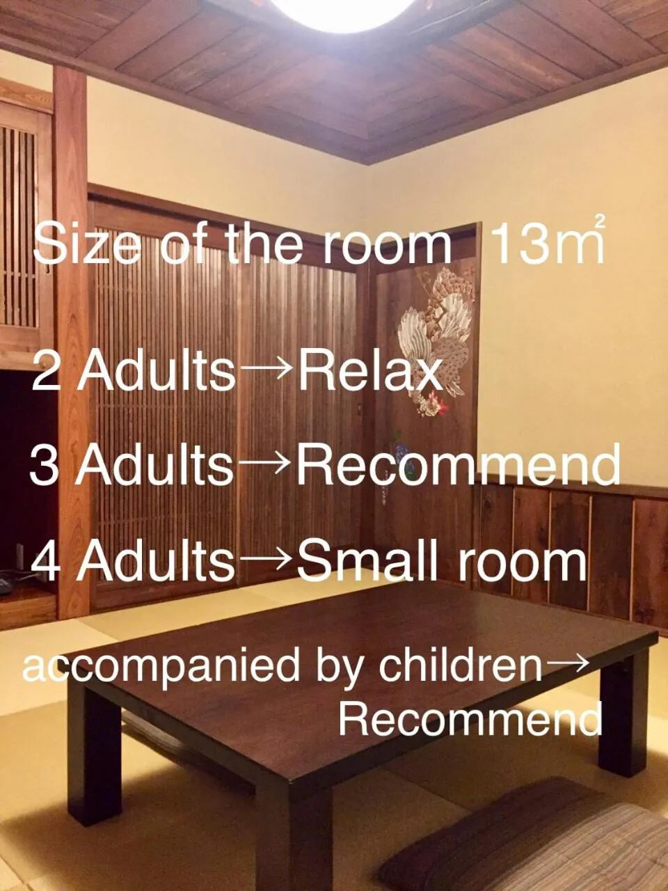 Text overlay in Nikko Akarinoyado Villa Revage