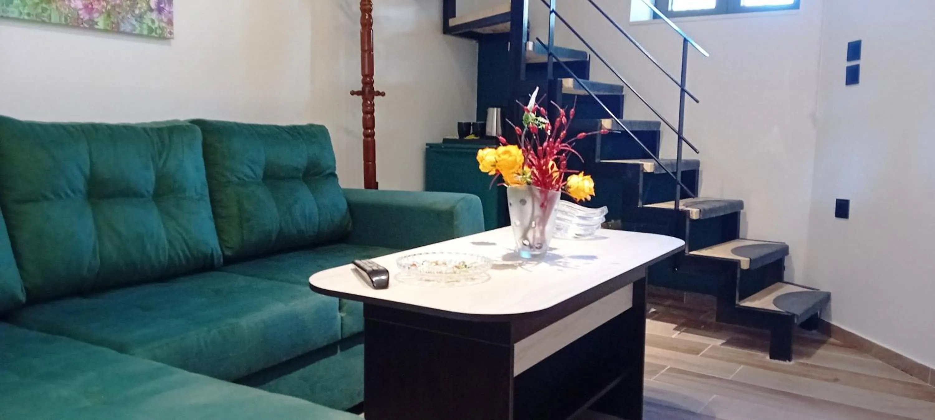 Seating area in Abi Luxury Villas