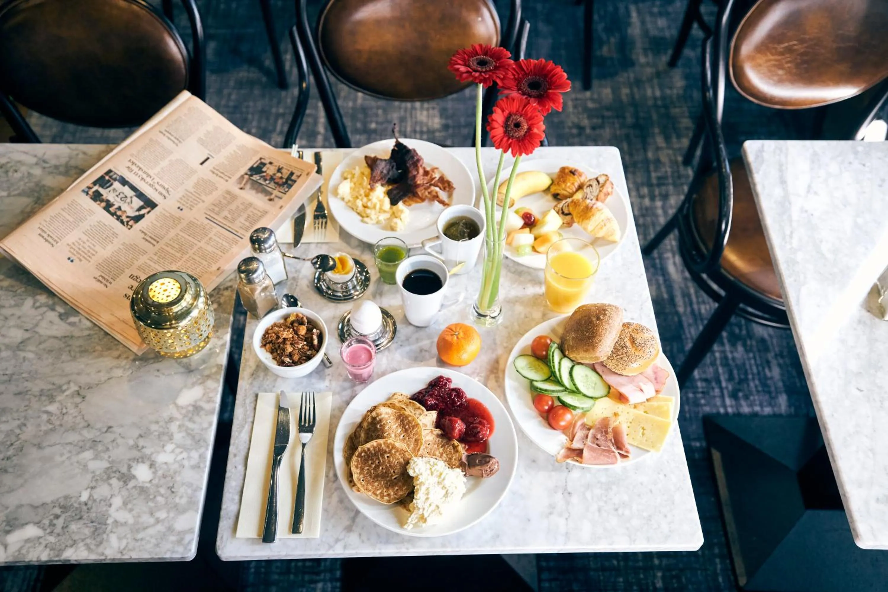Buffet breakfast in Clarion Hotel Post