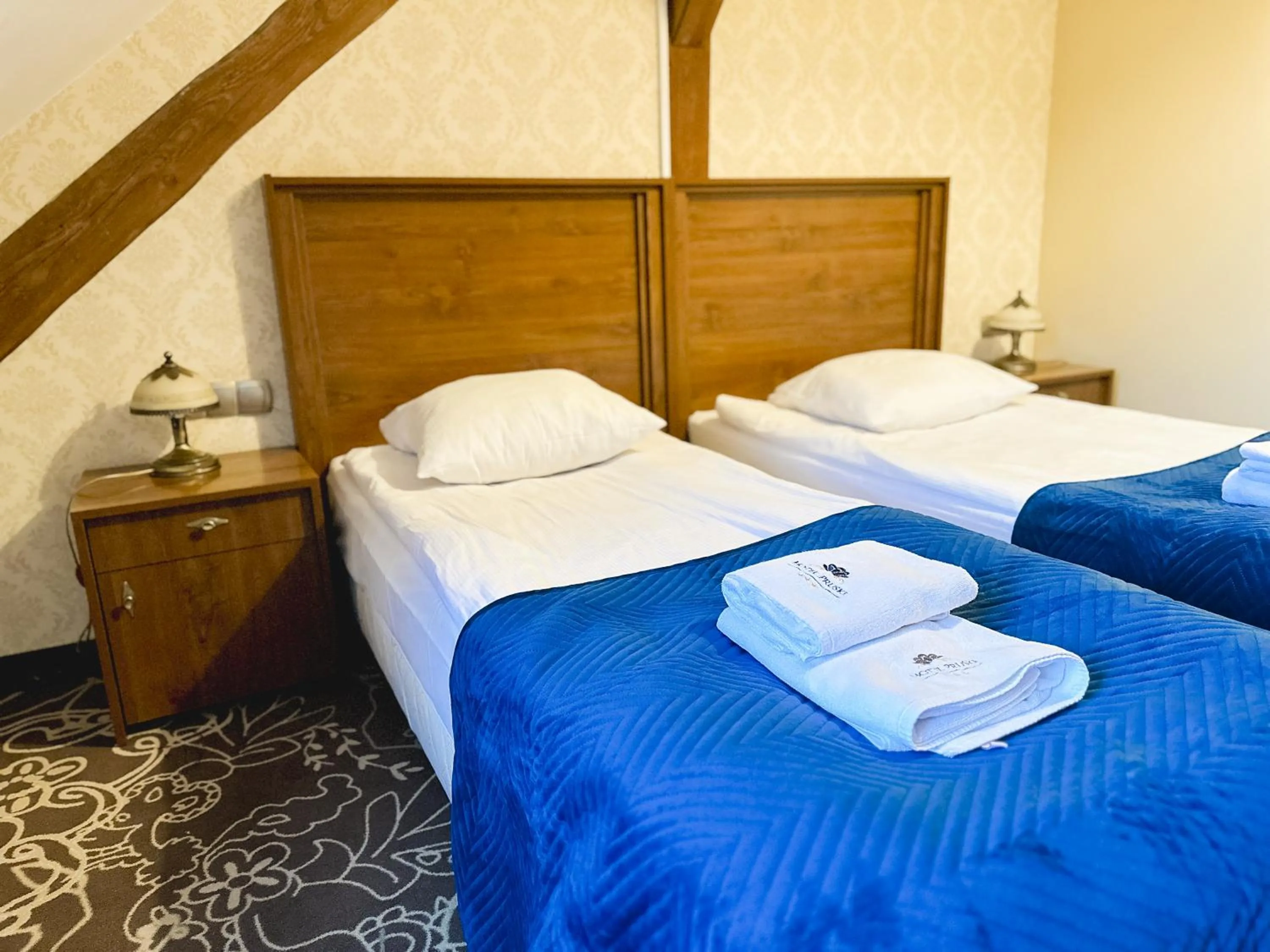 Bed in Hotel Pruski