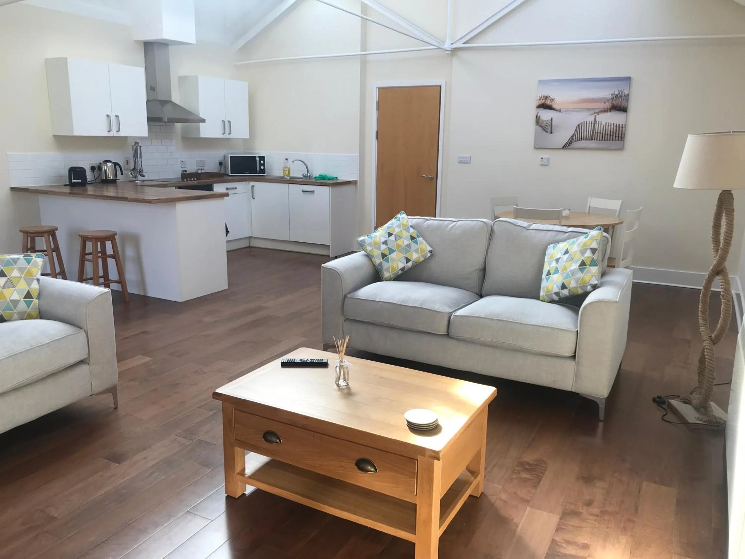 Living room in Ice House Apartments