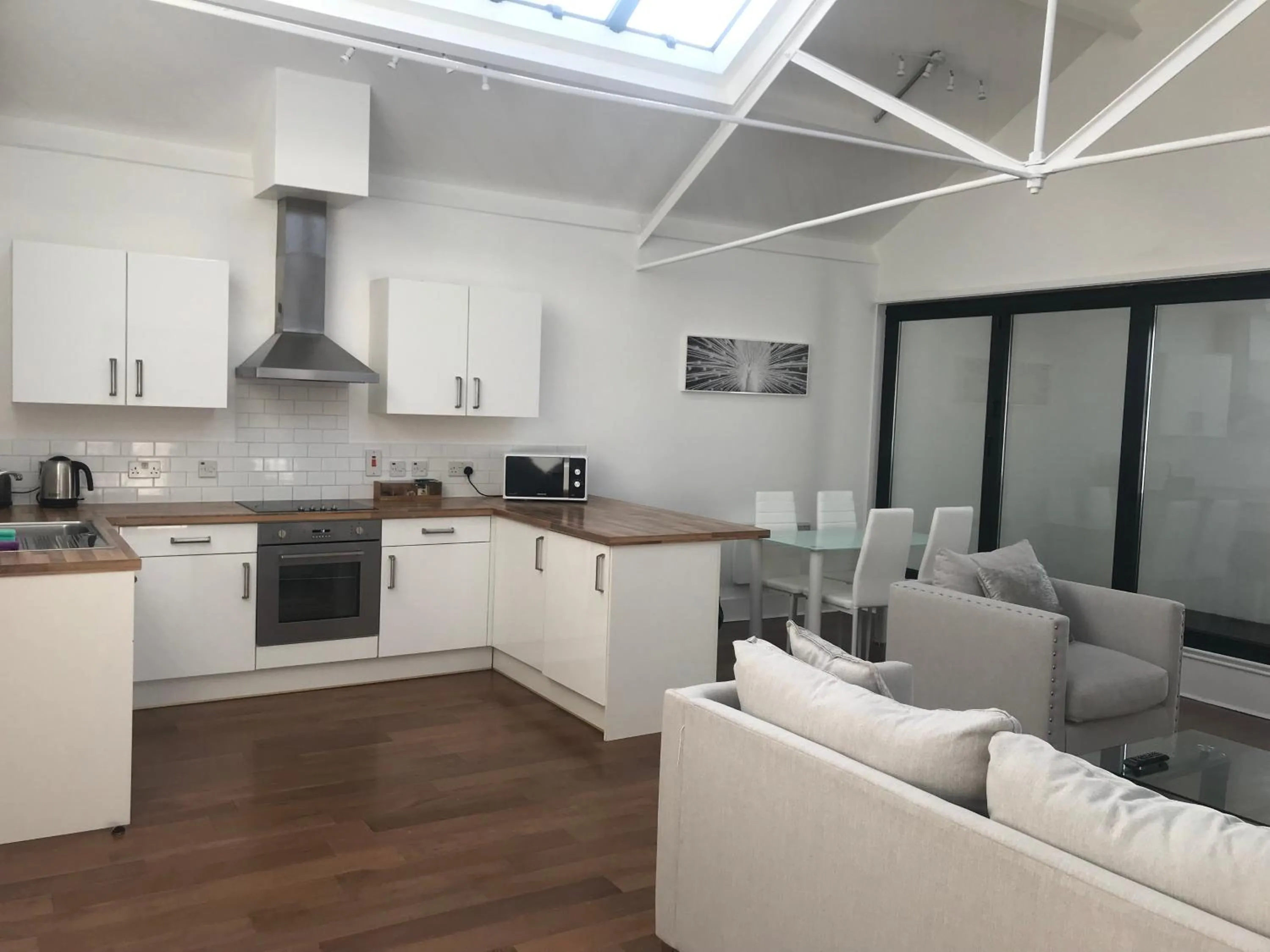 Living room in Ice House Apartments