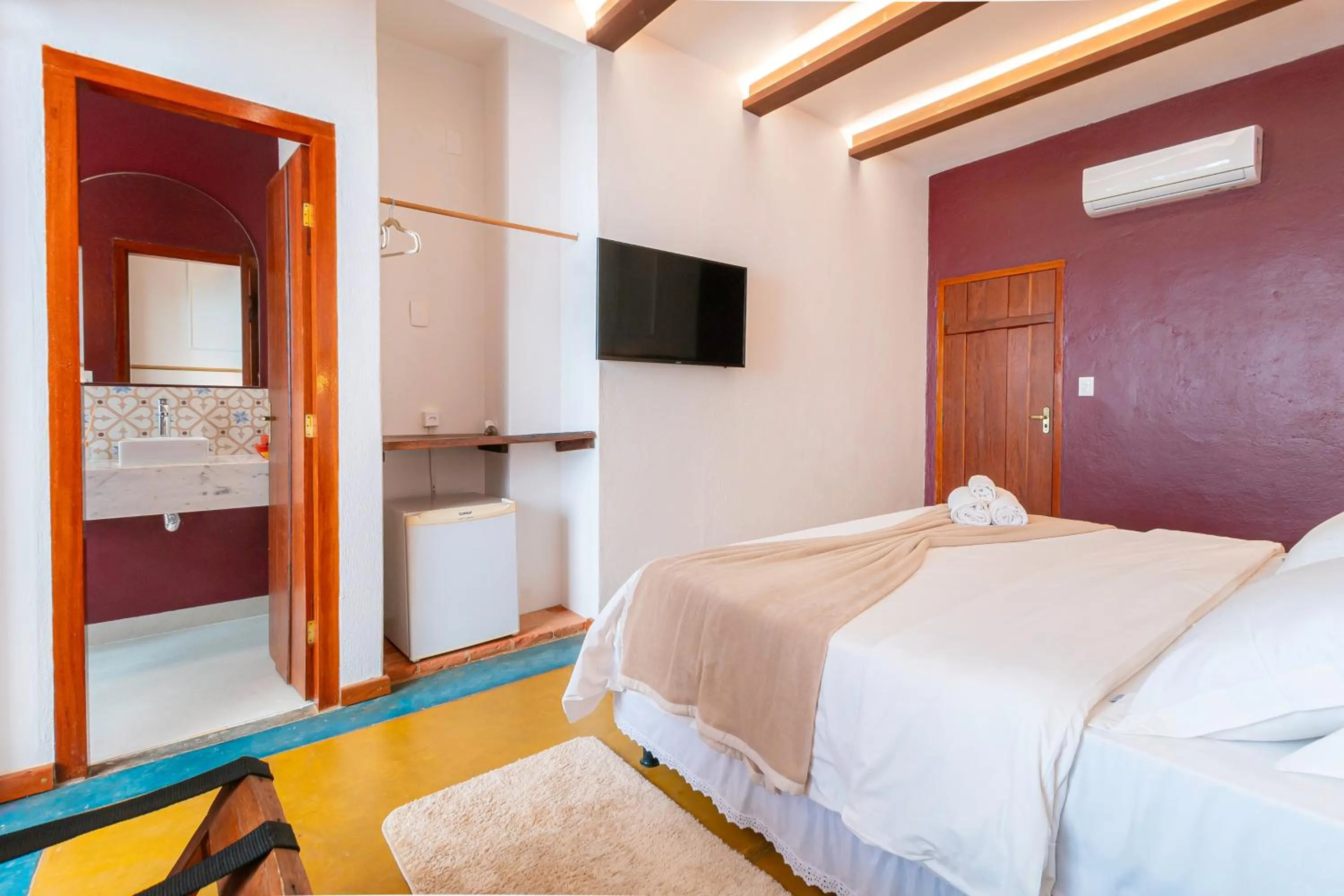 TV and multimedia, Bed in Pousada Arvoredo