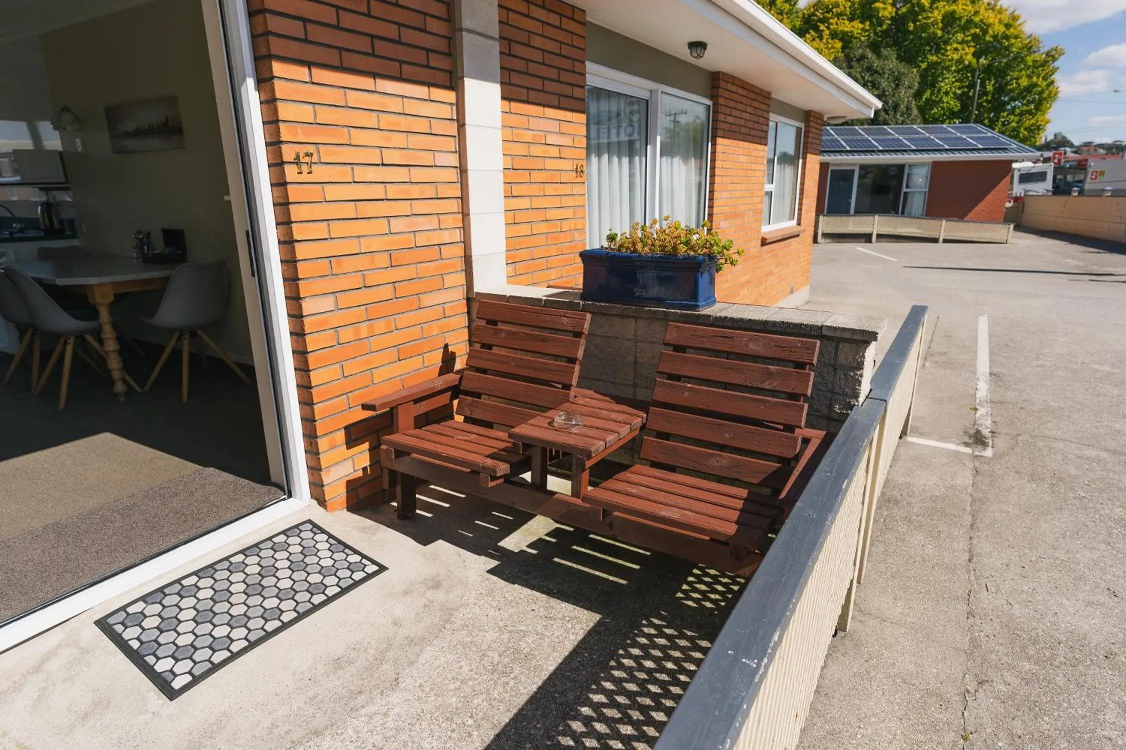 Patio in Highway Lodge Motel