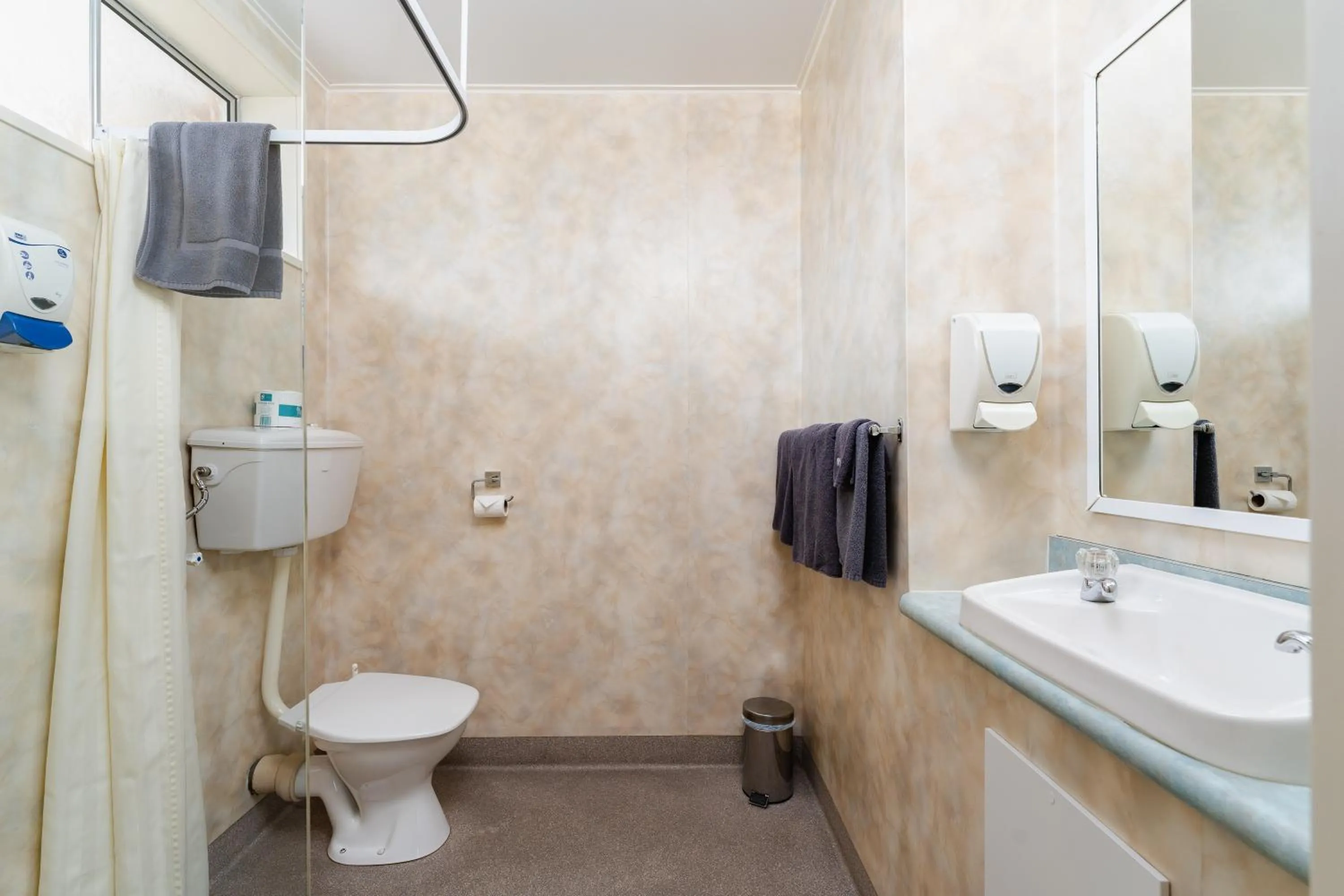 Toilet in Highway Lodge Motel