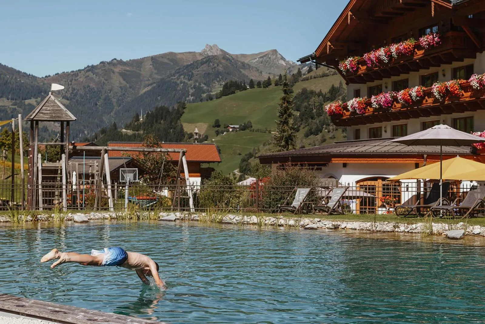 Swimming pool in Hotel Lammwirt