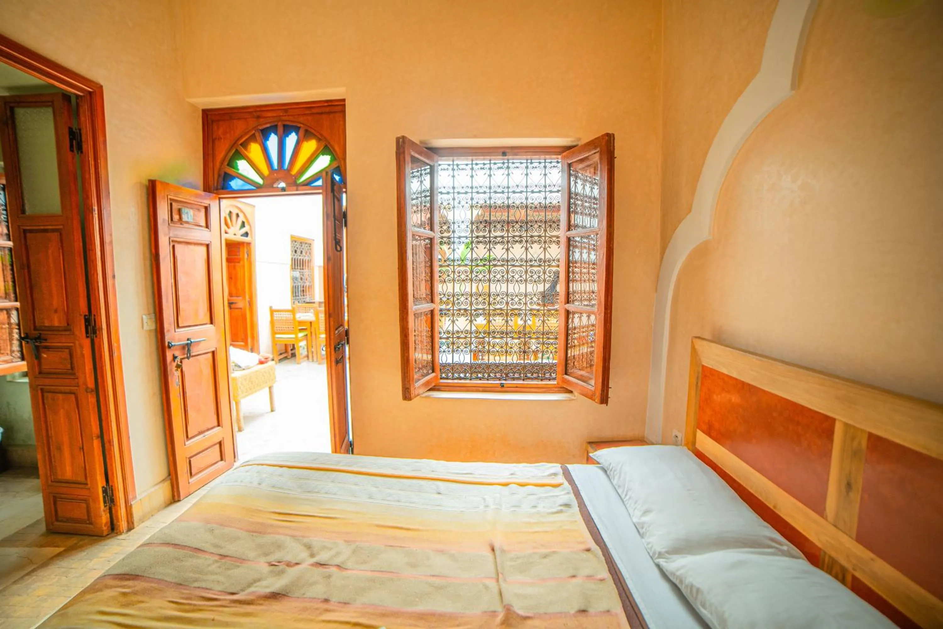 Bedroom, Bed in Riad Euphorbe