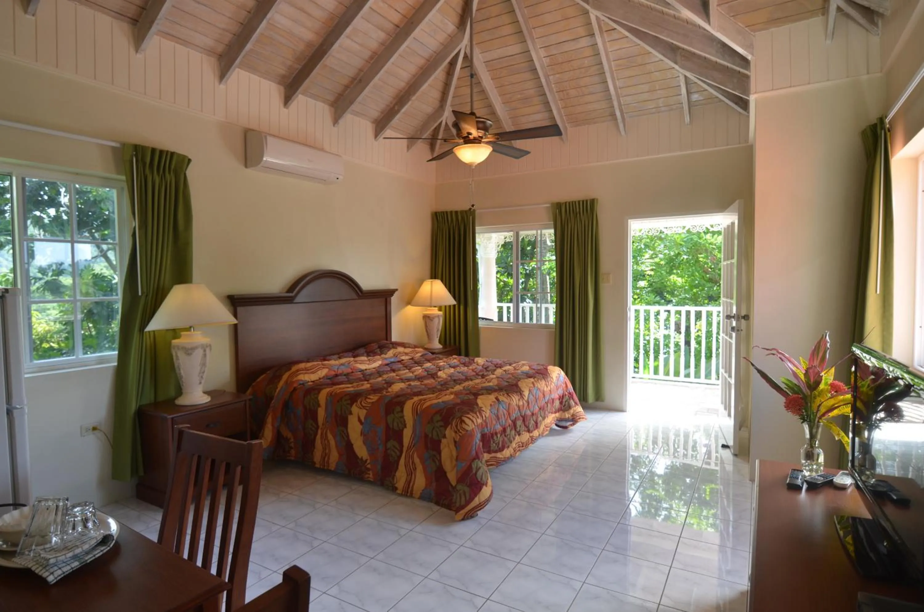 Bed in Tropical Lagoon Resort