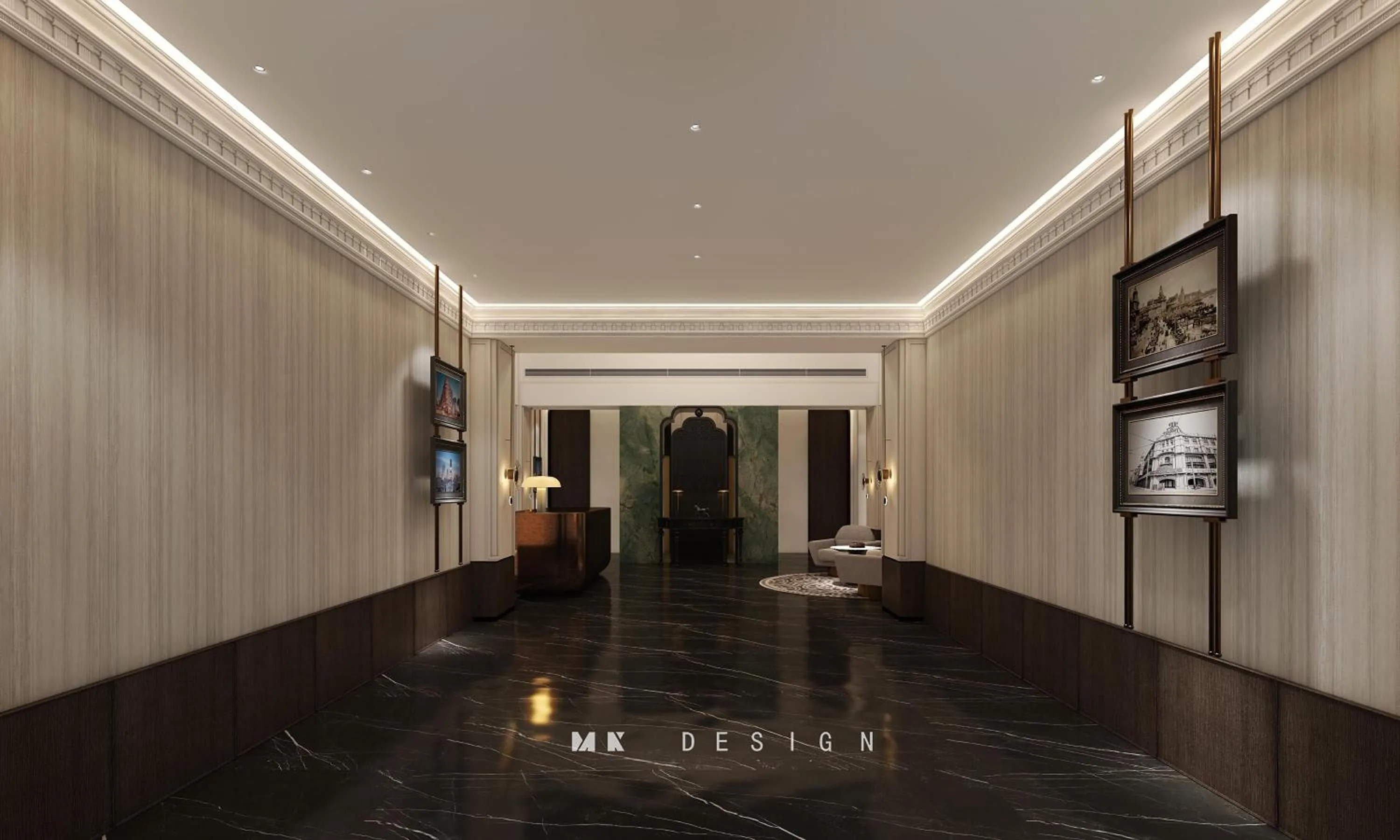 Seating area in JingLai Bushe Hotel Bund Nanjing West Road Shanghai