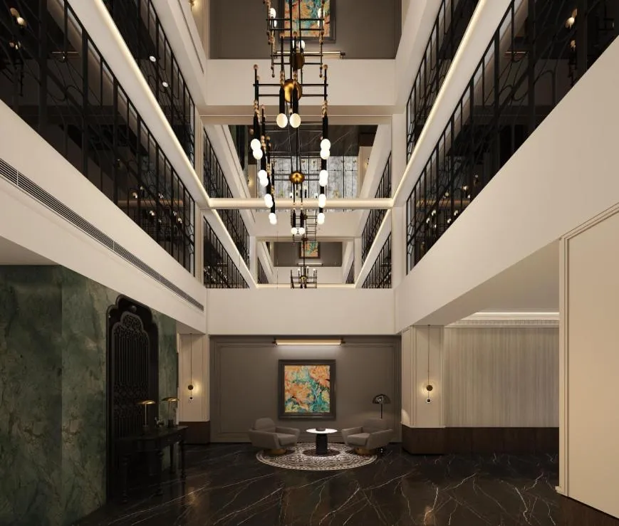 Lobby or reception in JingLai Bushe Hotel Bund Nanjing West Road Shanghai