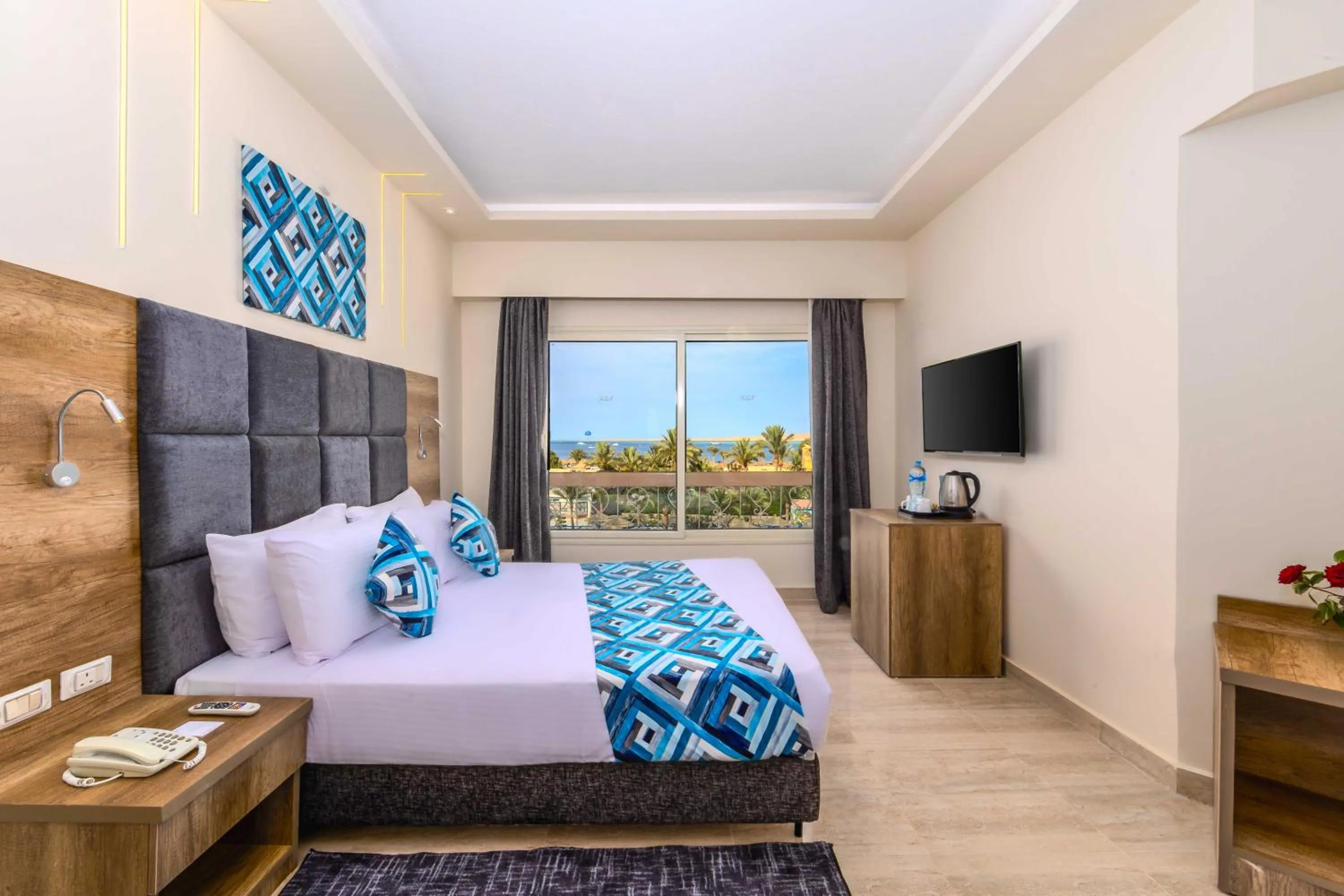 Bedroom, Bed in Seagull Beach Resort - Families and Couples Only