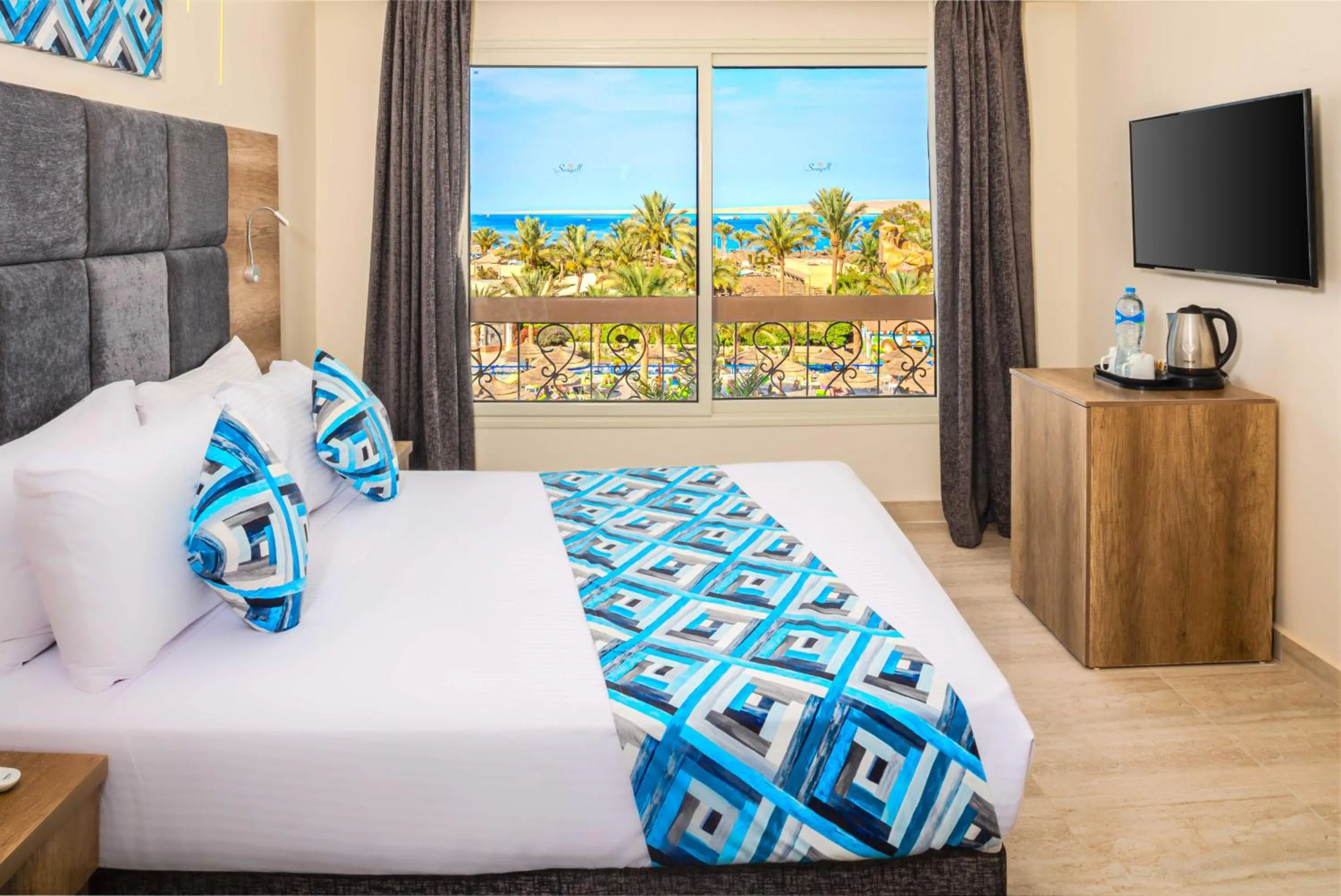 Bedroom, Bed in Seagull Beach Resort - Families and Couples Only