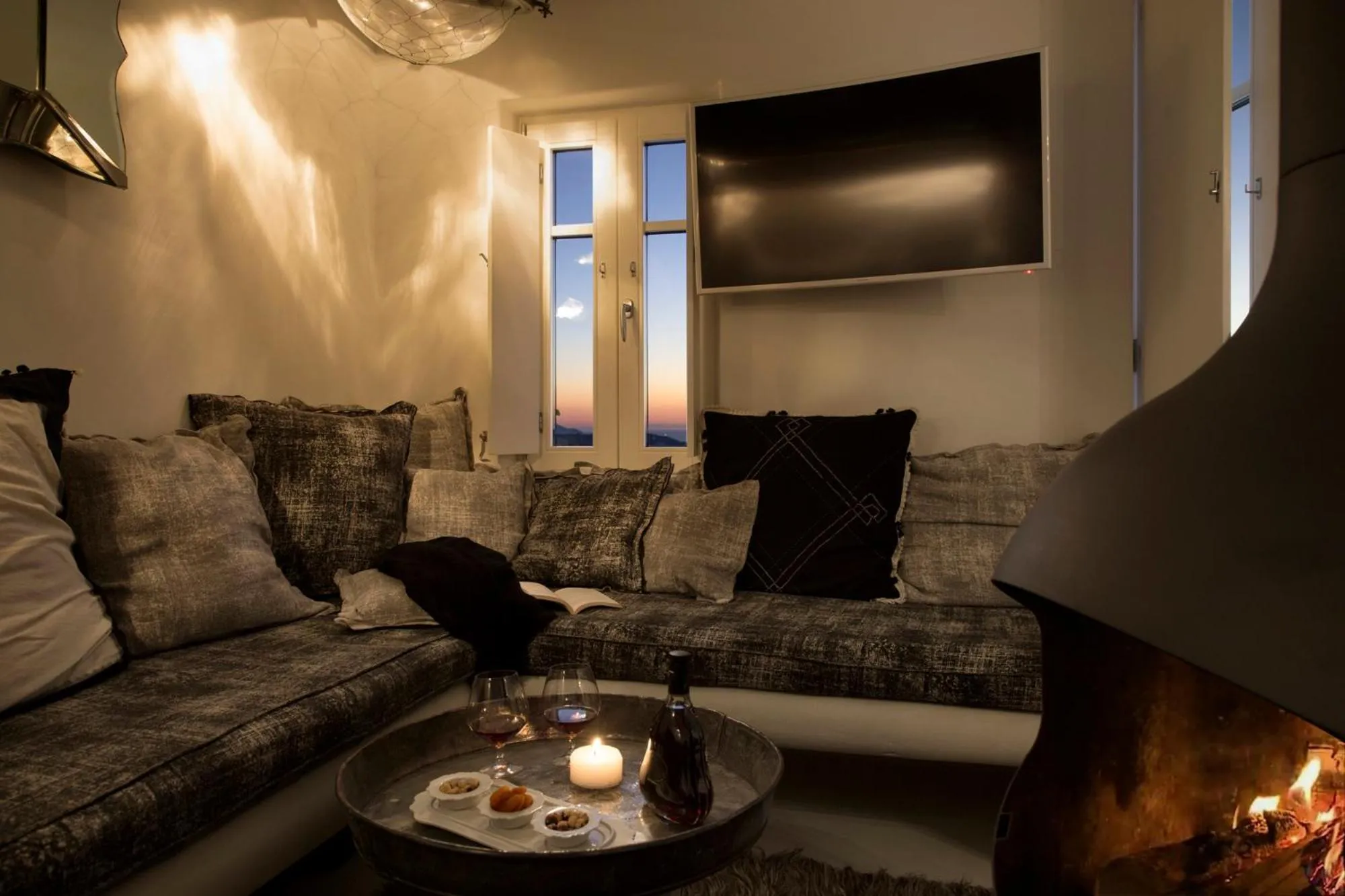 Living room in Erosantorini Estate