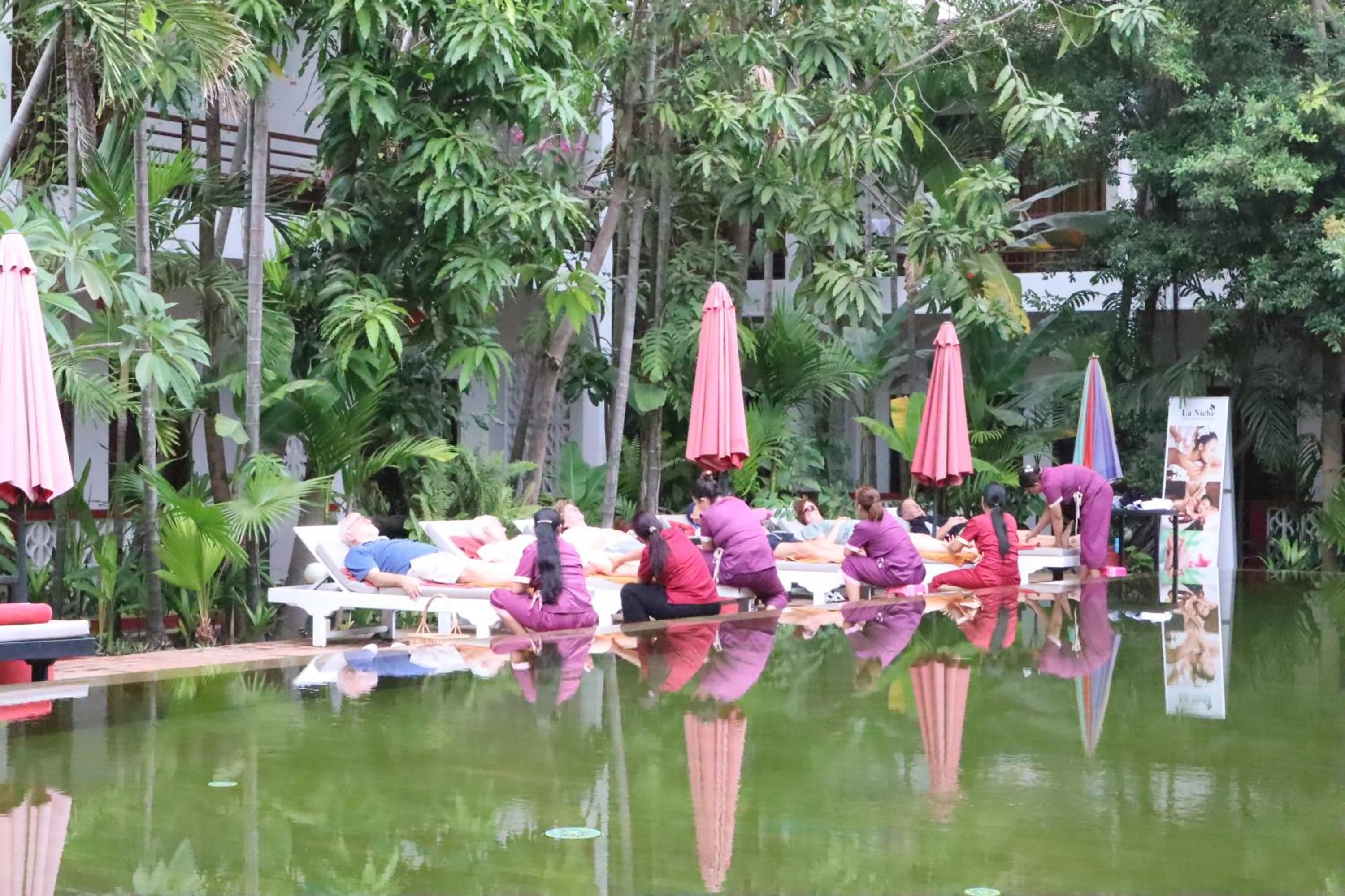 Swimming pool in La Niche D'angkor Boutique Hotel