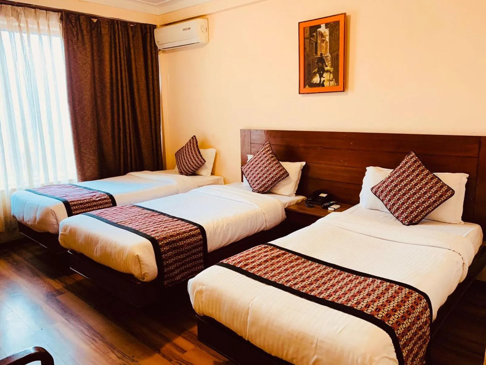 Bed in Hotel Manang - Thamel, Kathmandu