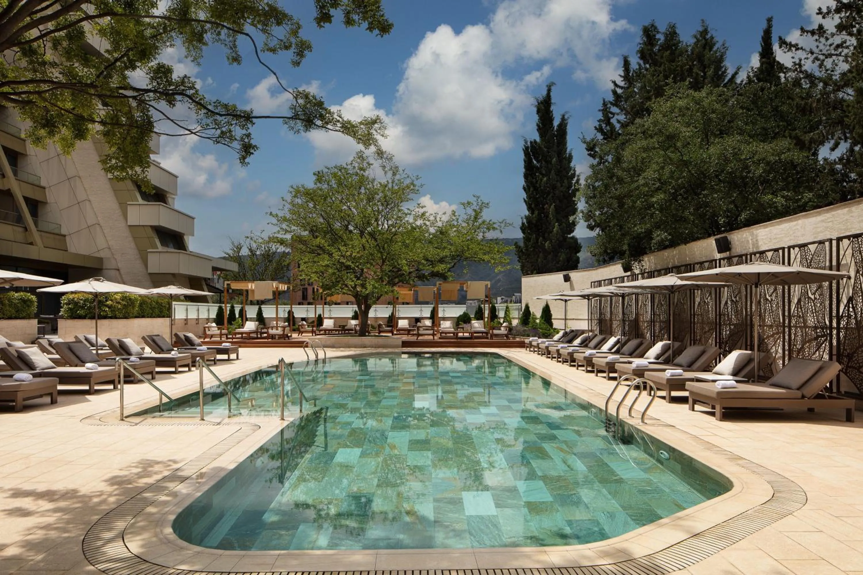 Swimming pool in Sheraton Grand Tbilisi Metechi Palace