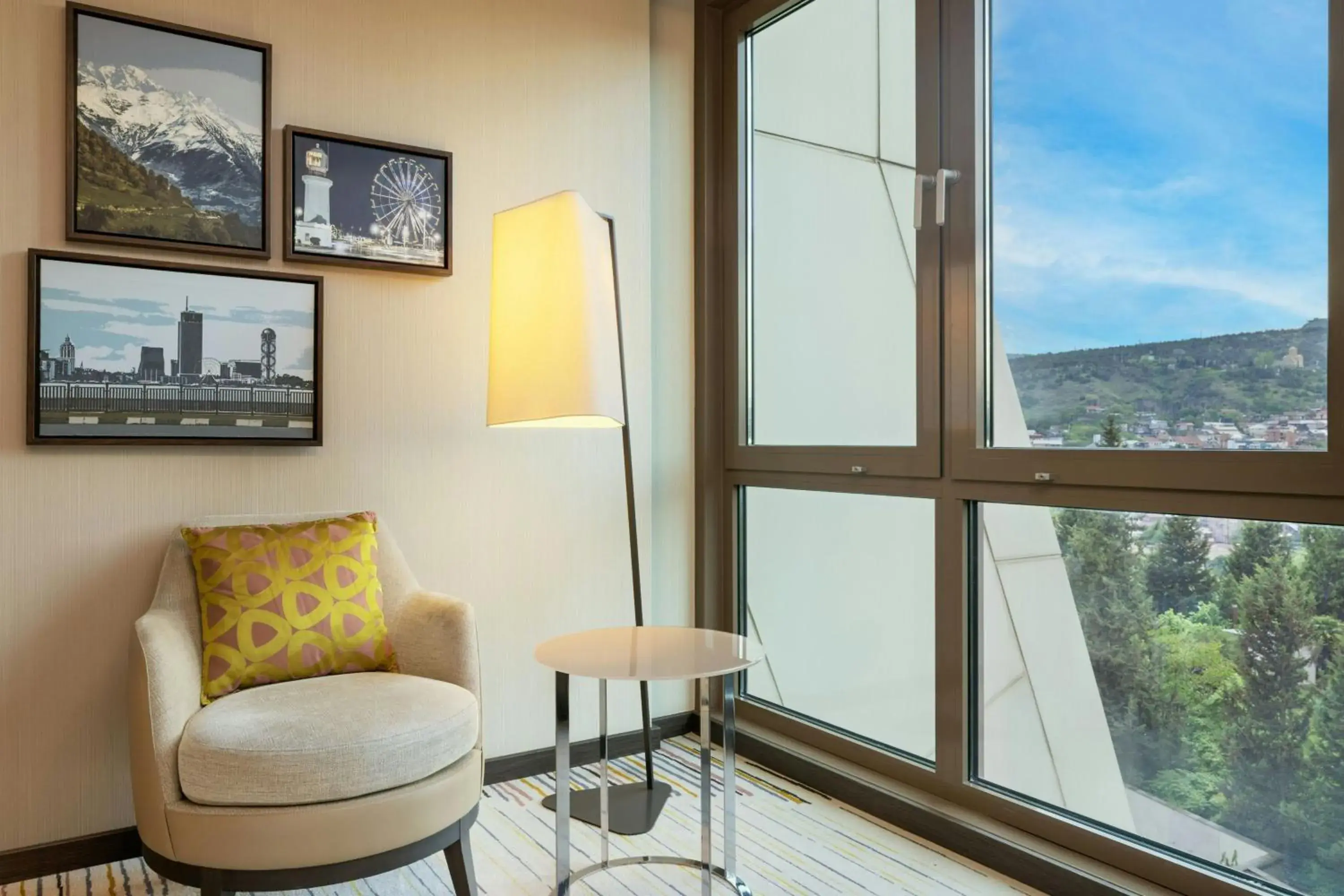 Deluxe King with Balcony, Guest room, 1 King, City view in Sheraton Grand Tbilisi Metechi Palace Deluxe King with Balcony, Guest room, 1 King, City view in Sheraton Grand Tbilisi Metechi Palace