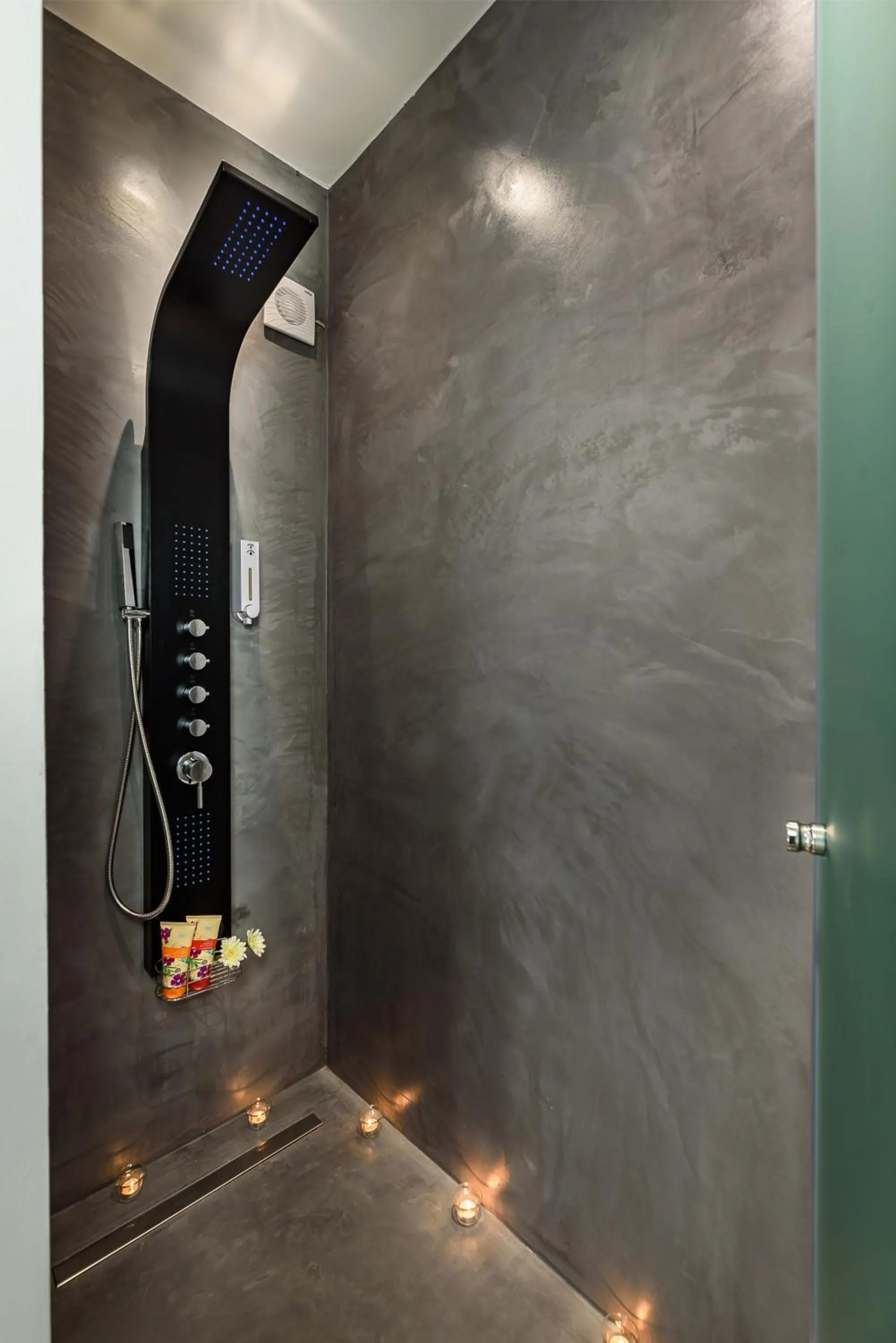 Shower in Solar Apartments by Amara Living