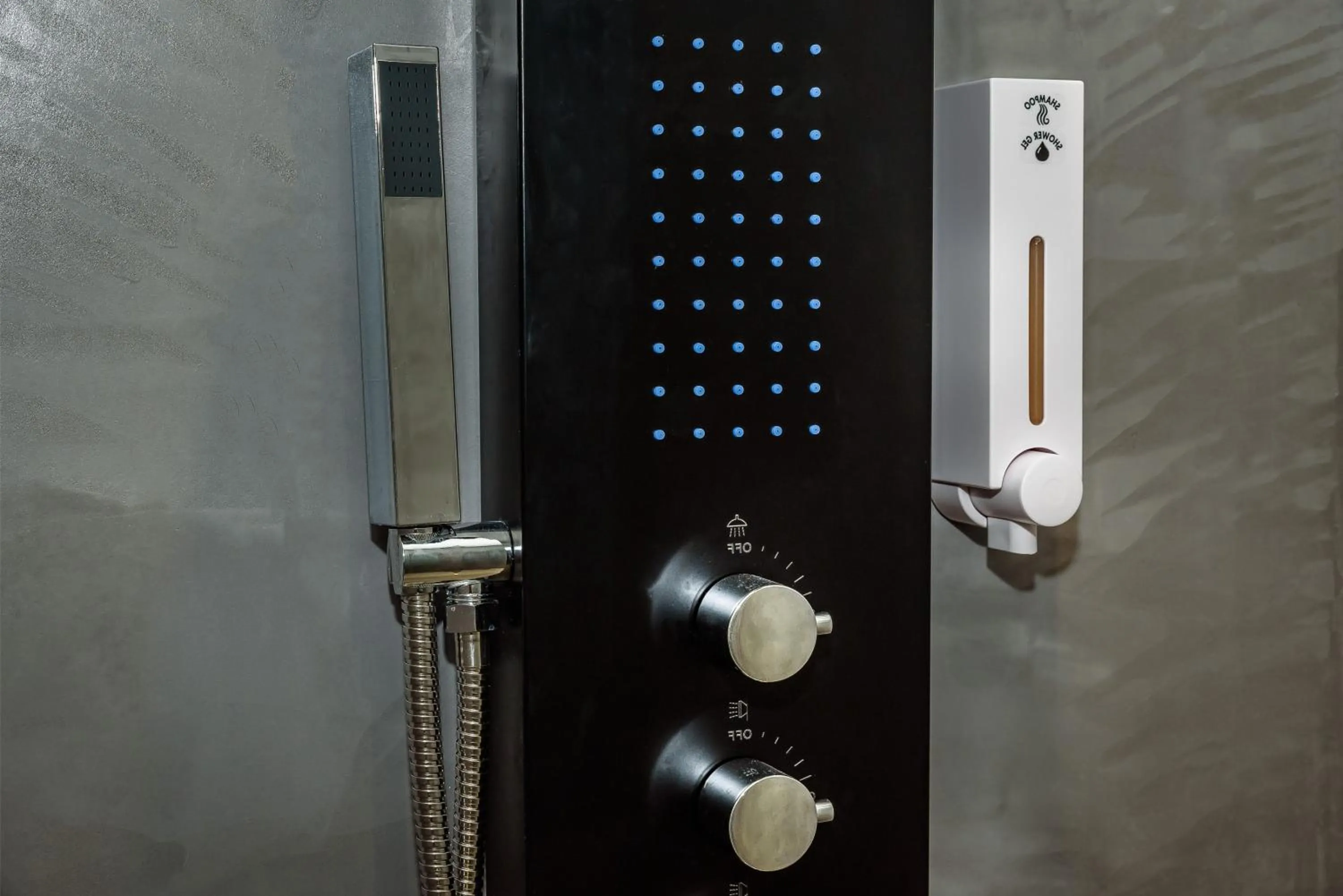 Shower in Solar Apartments by Amara Living