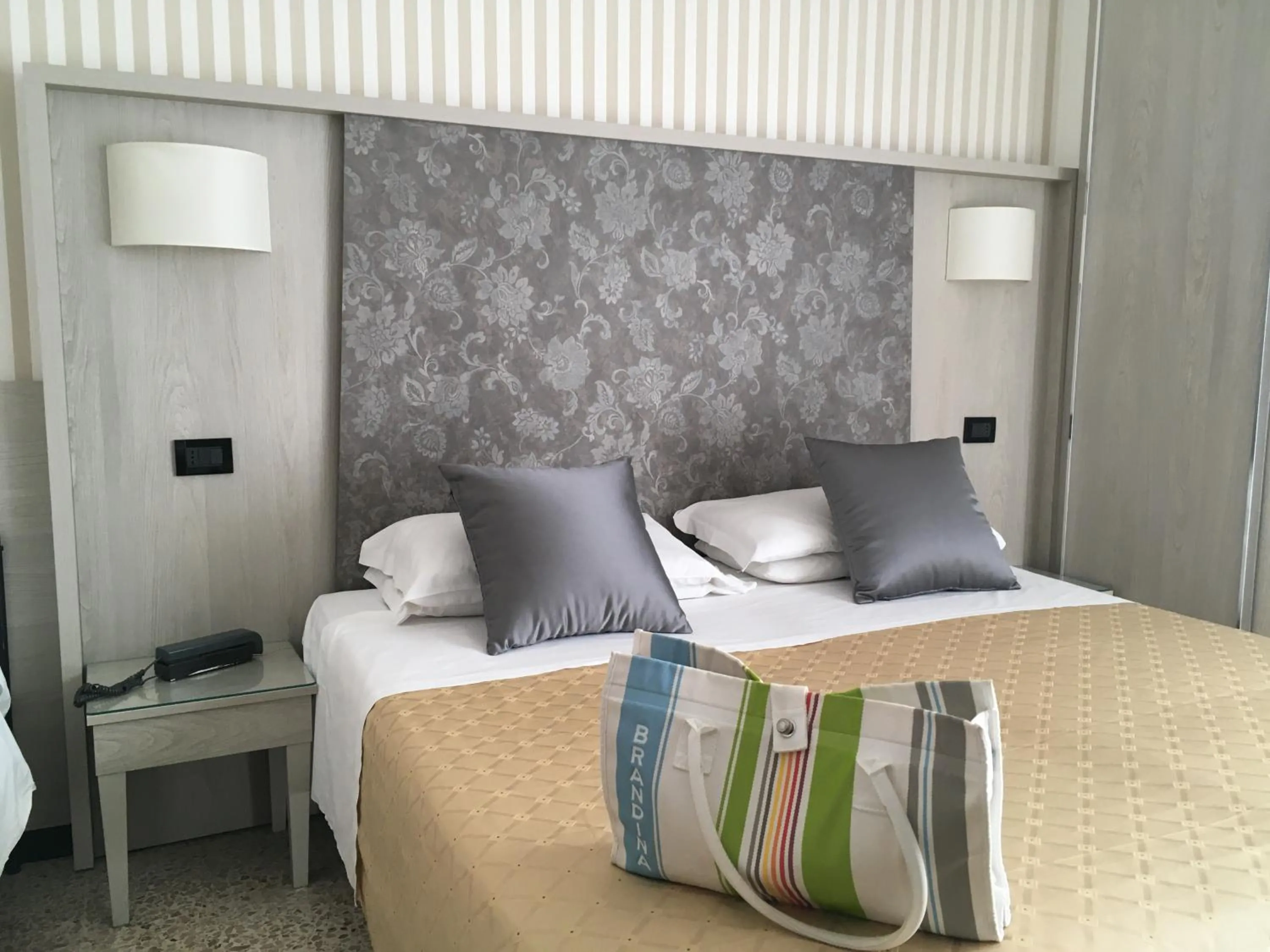 Bed in Hotel Fabius