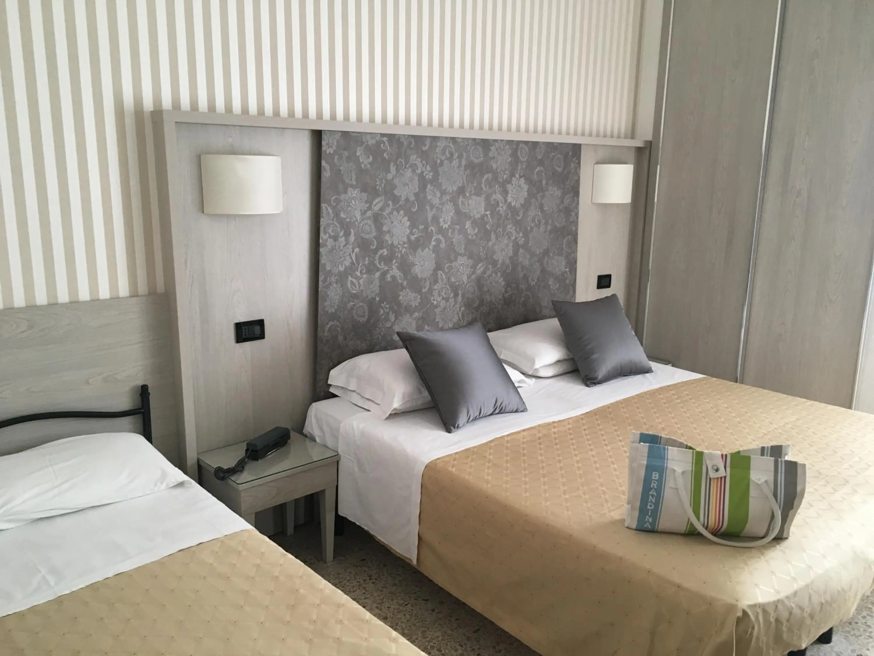 Bed in Hotel Fabius
