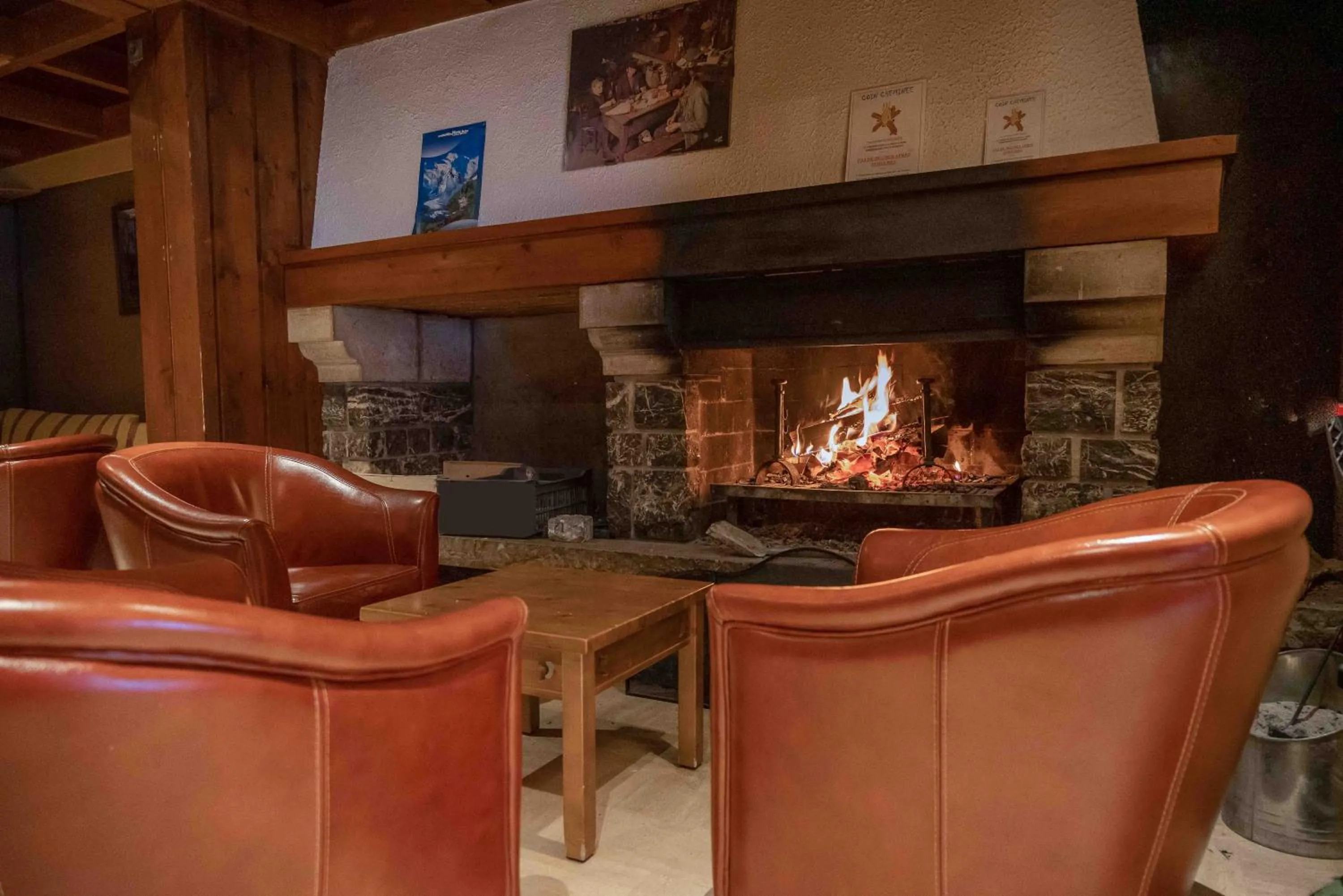 fireplace in Azureva La Clusaz les Confins