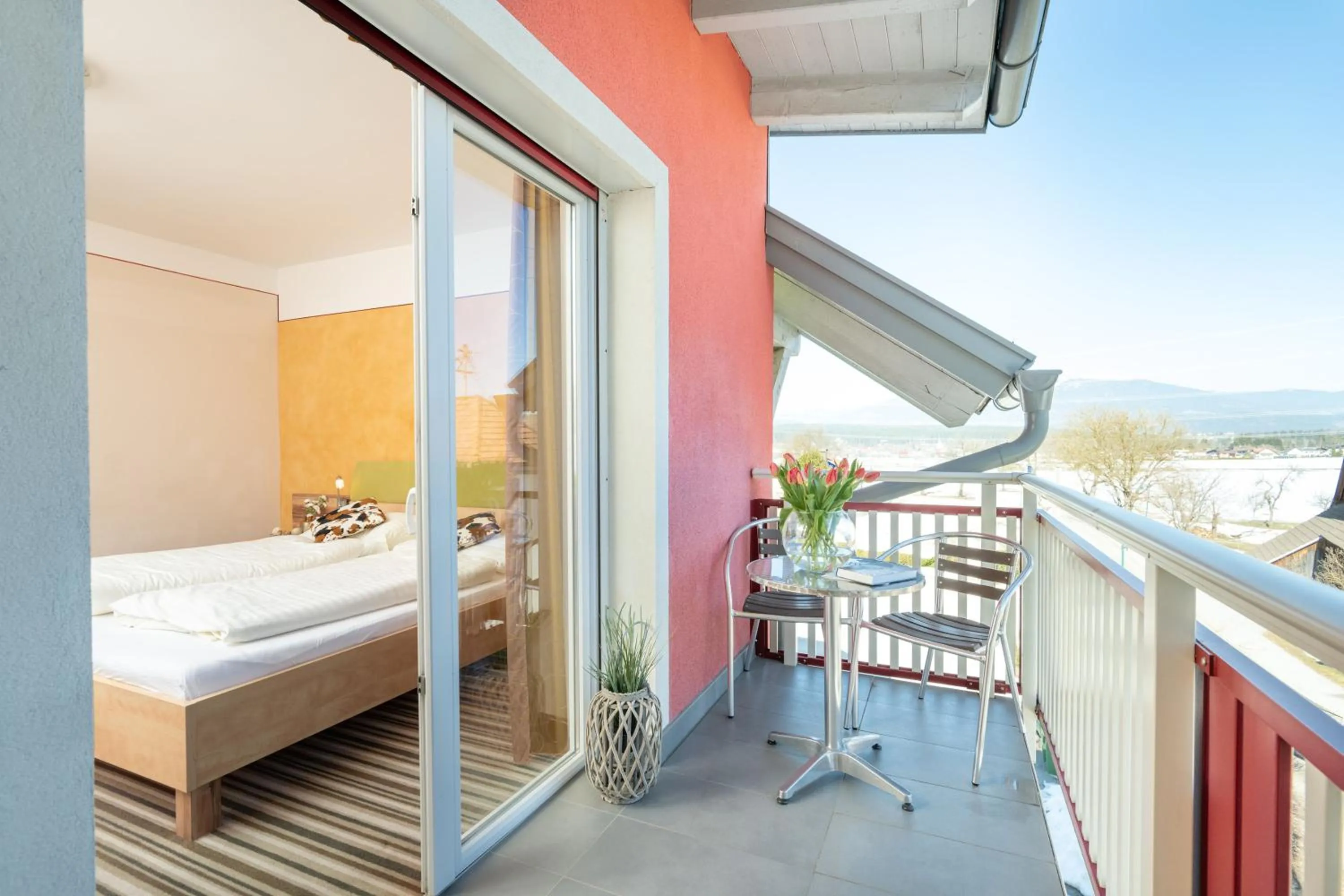 Balcony/Terrace, Bed in Pogöriacherhof