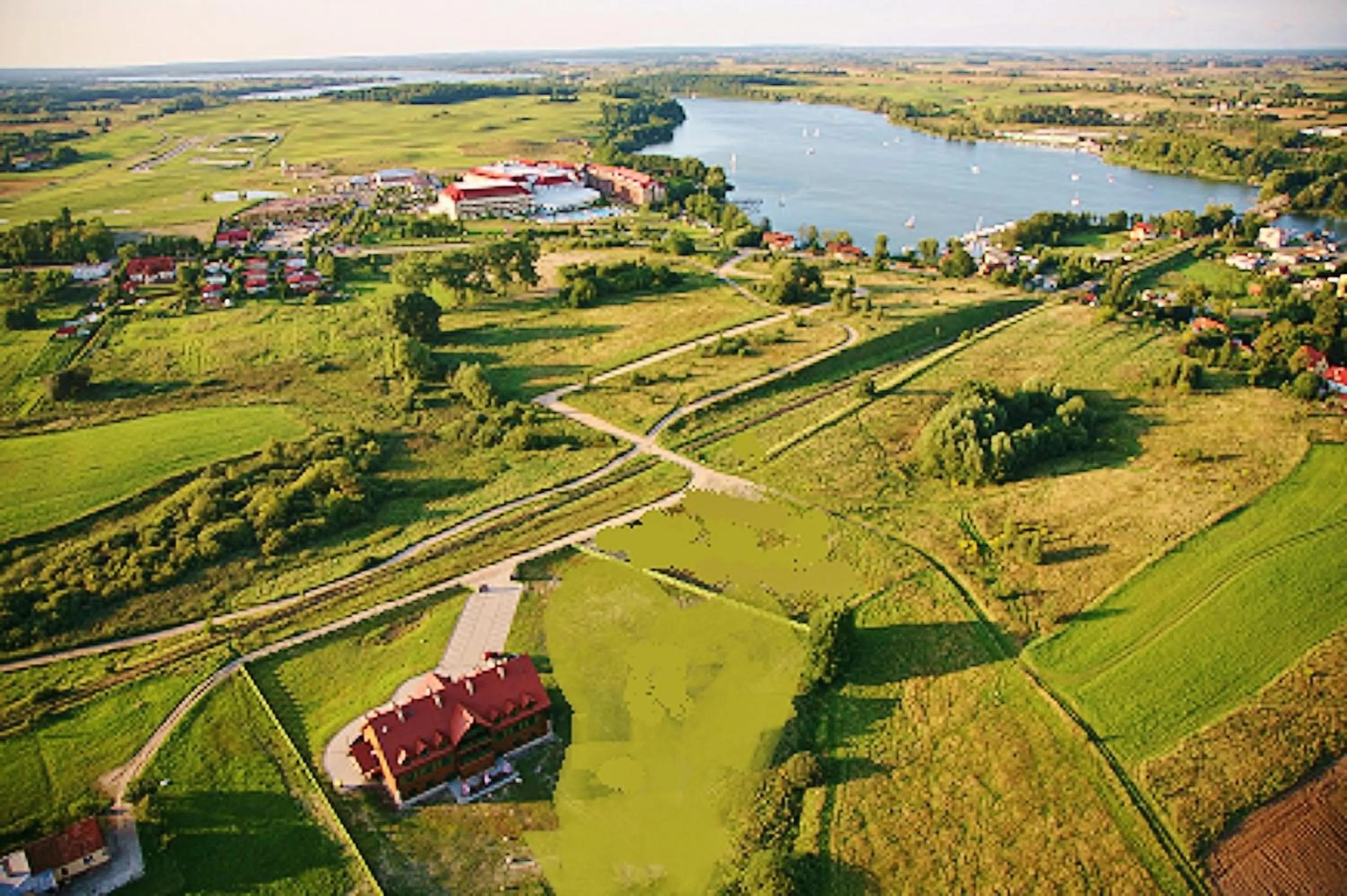 Bird's eye view in Mazurska Chata jezioro i aquapark 6 min, centrum i promenada 12 min