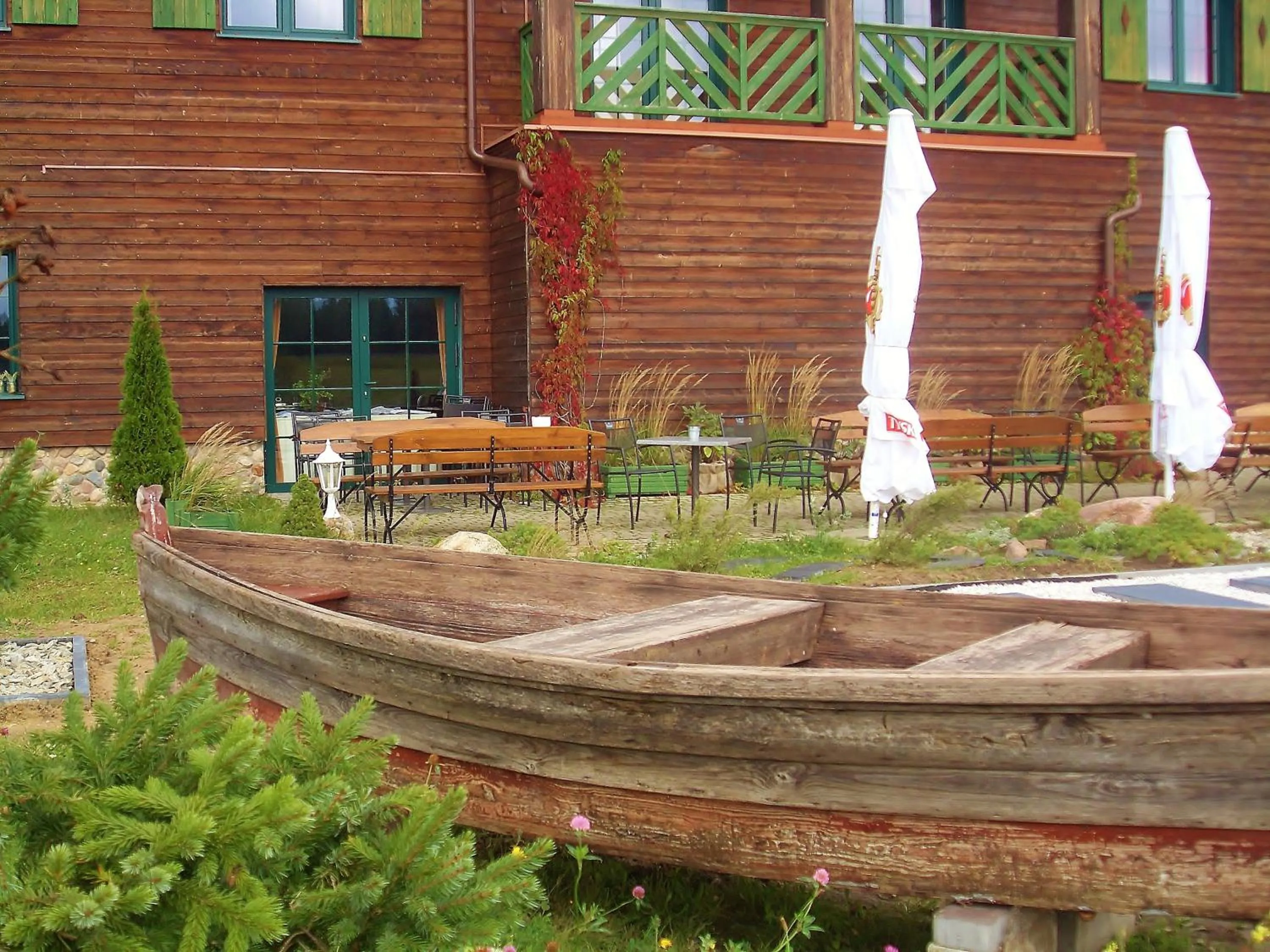 Balcony/Terrace in Mazurska Chata jezioro i aquapark 6 min, centrum i promenada 12 min