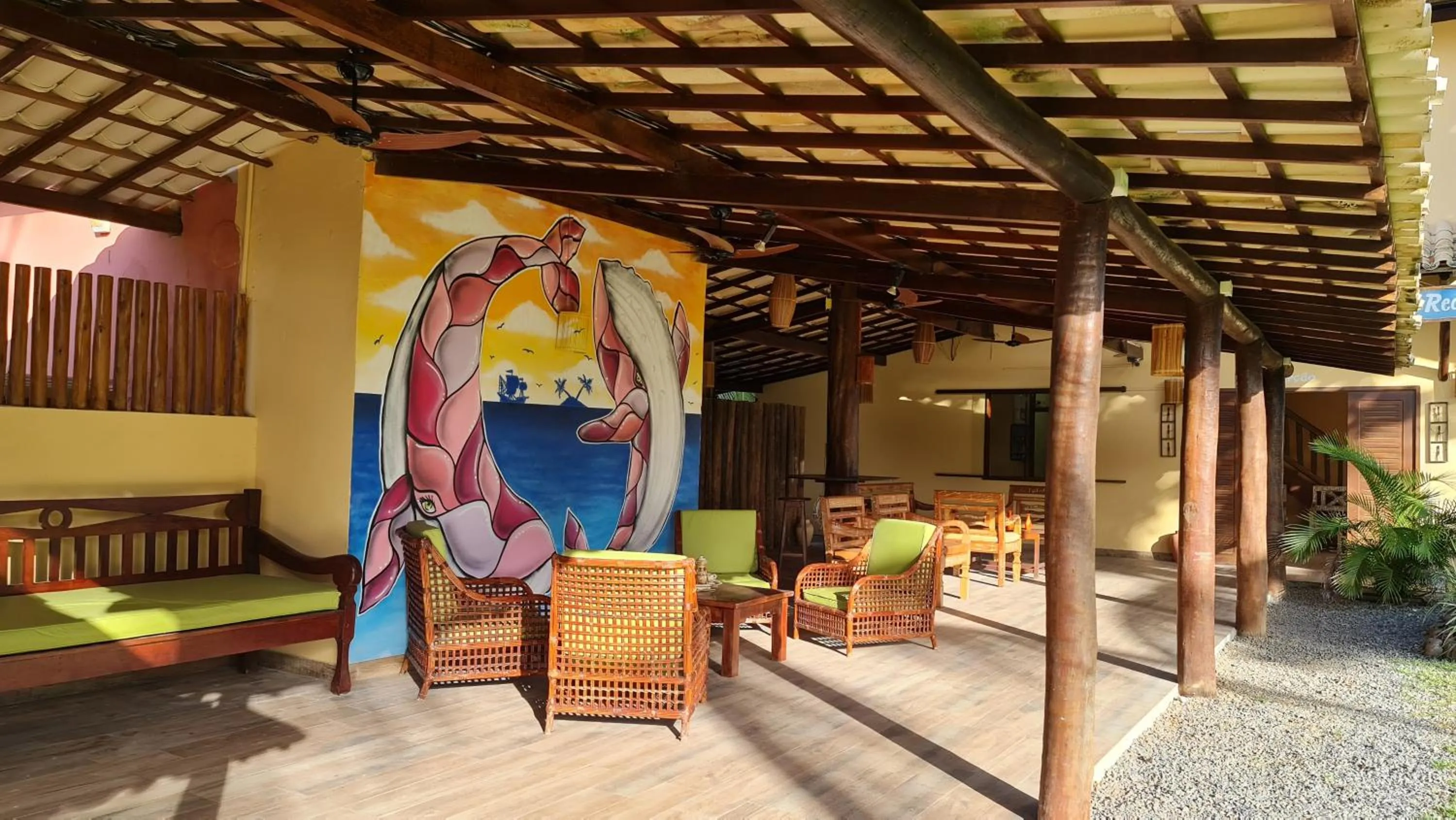 Seating area in Pousada Praia das Ondas - Pé na areia