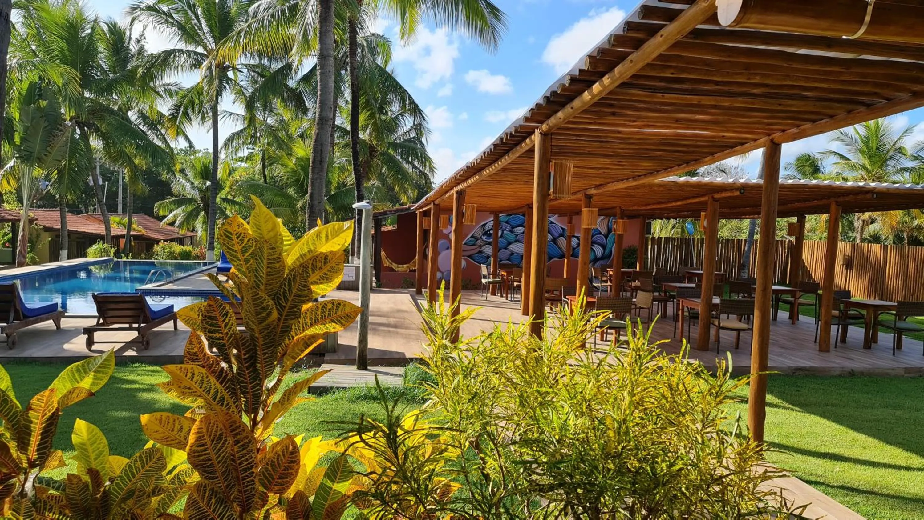 Patio in Pousada Praia das Ondas - Pé na areia