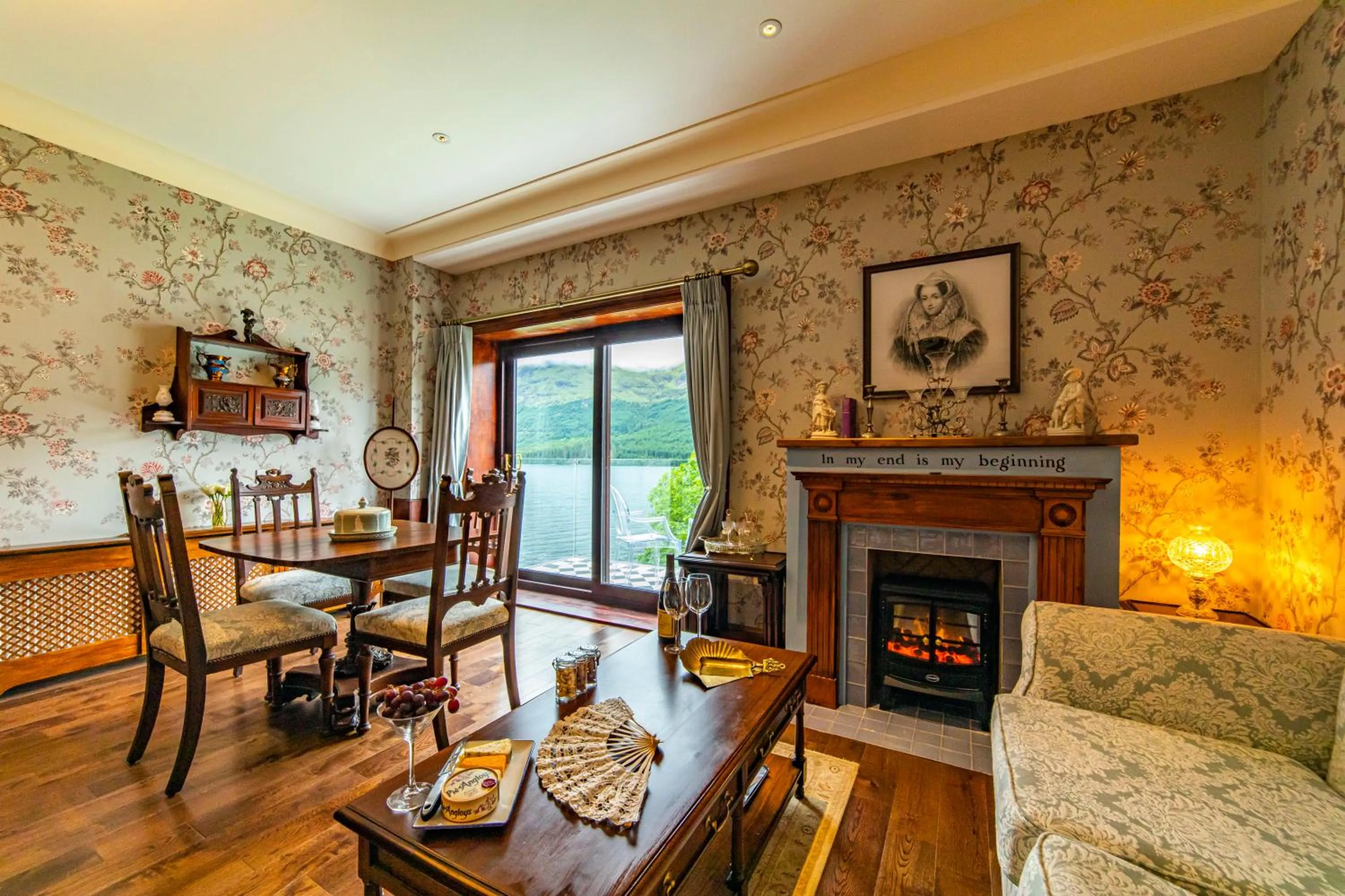 Seating area in The Whispering Pine Lodge