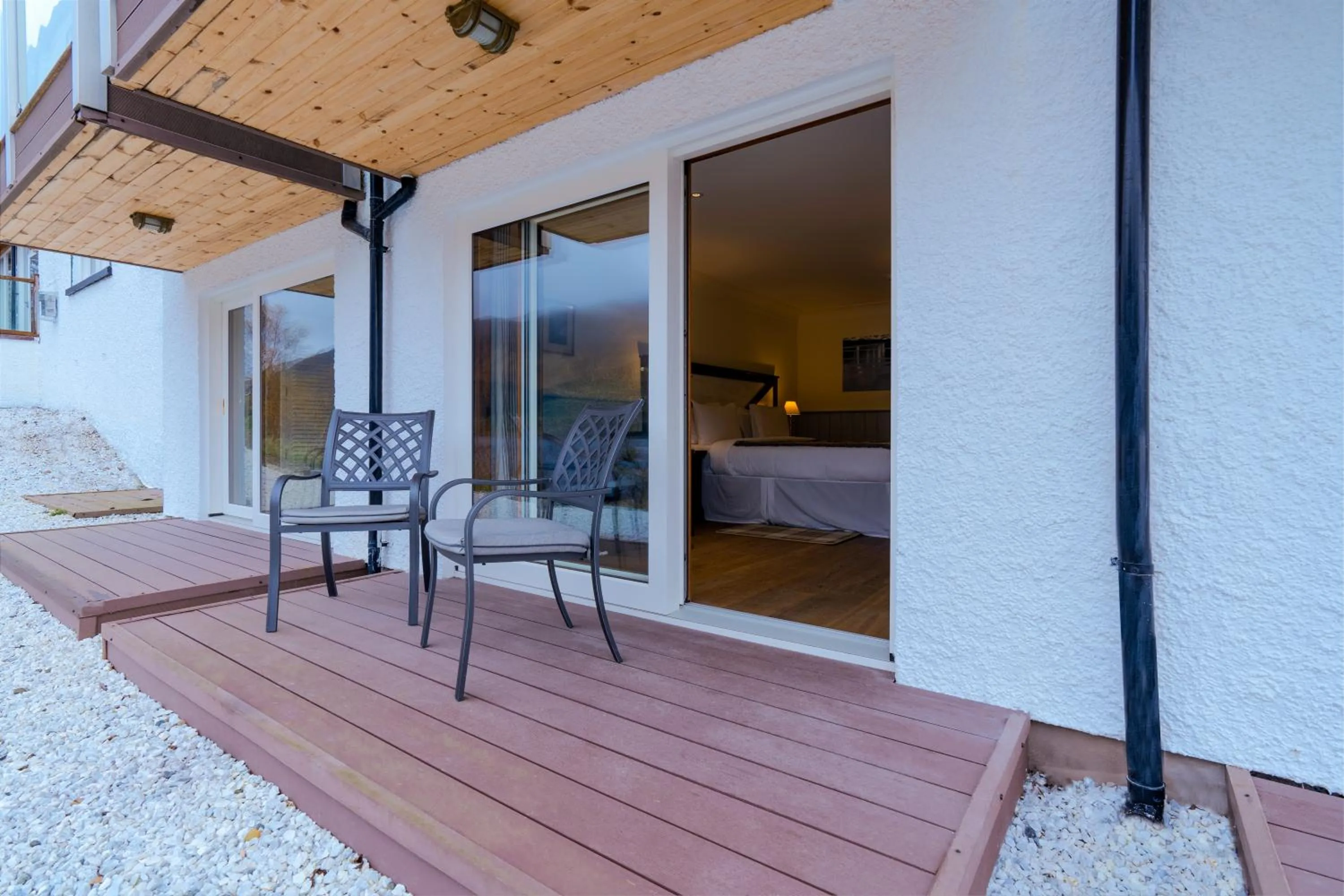 Patio in The Whispering Pine Lodge