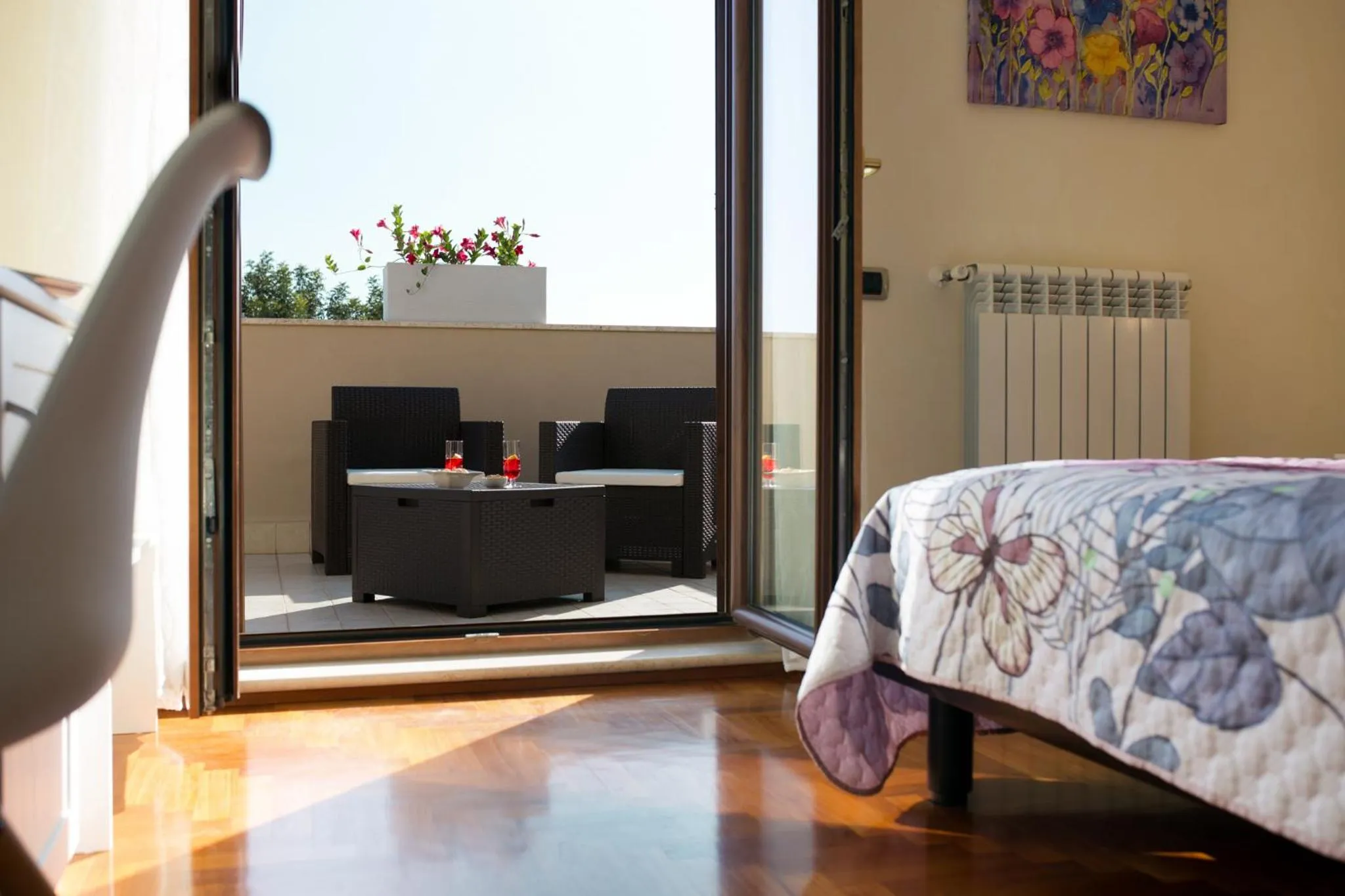 Balcony/Terrace, Bed in B&B Samilu'