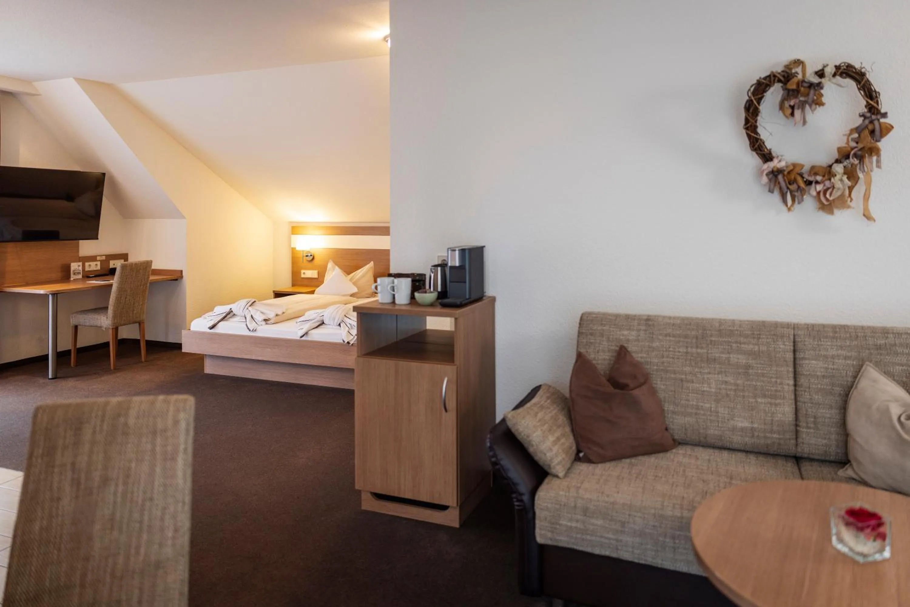 Bed in Hotel Rössle Berneck