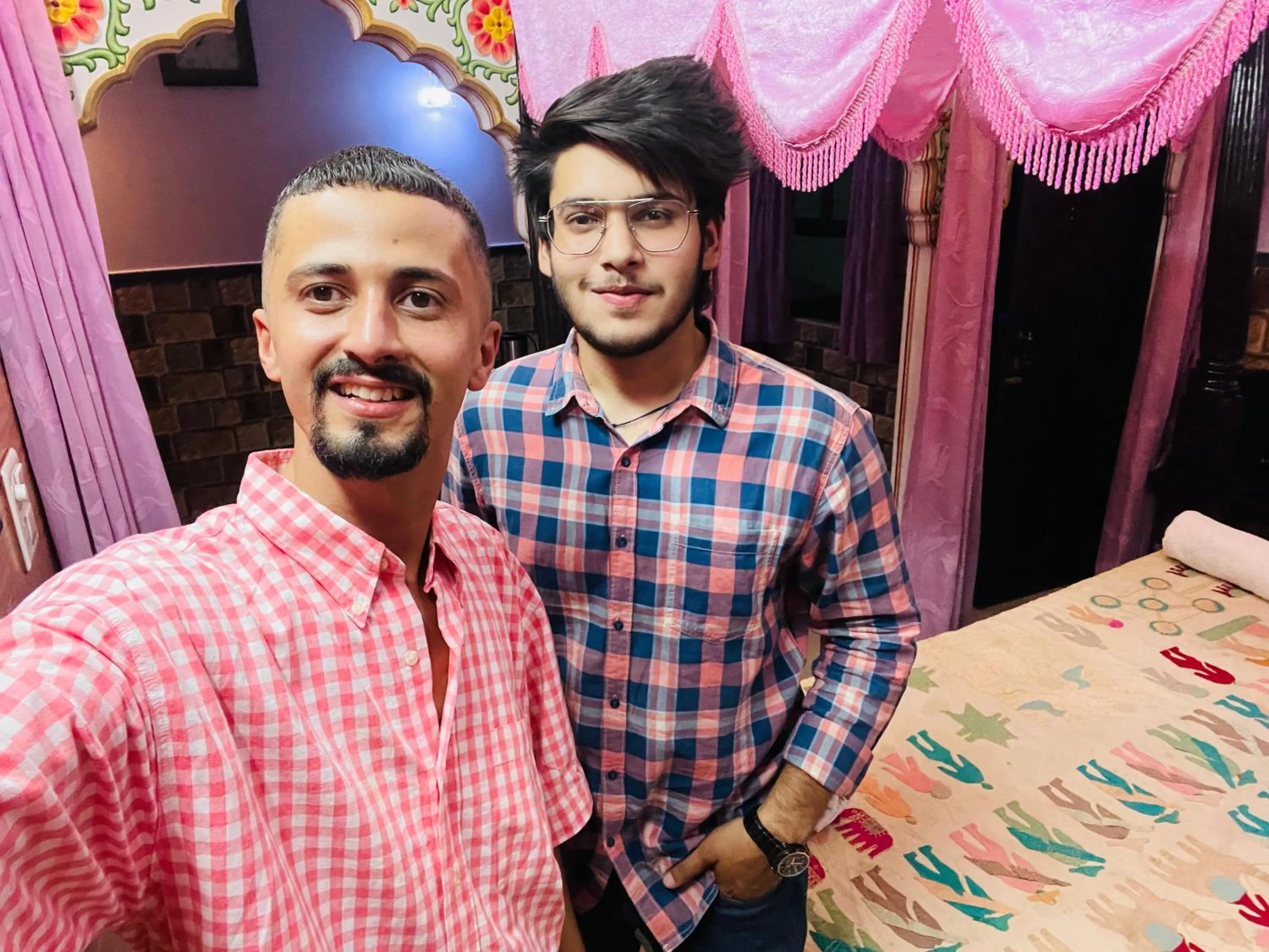 View (from property/room), Bed in Hotel Moon Light Palace