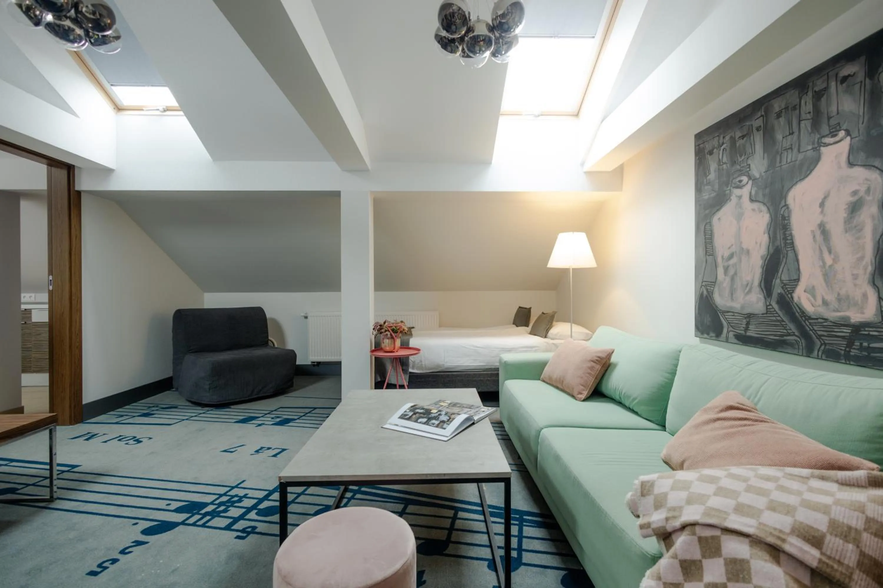 Bed in Hotel Beethoven