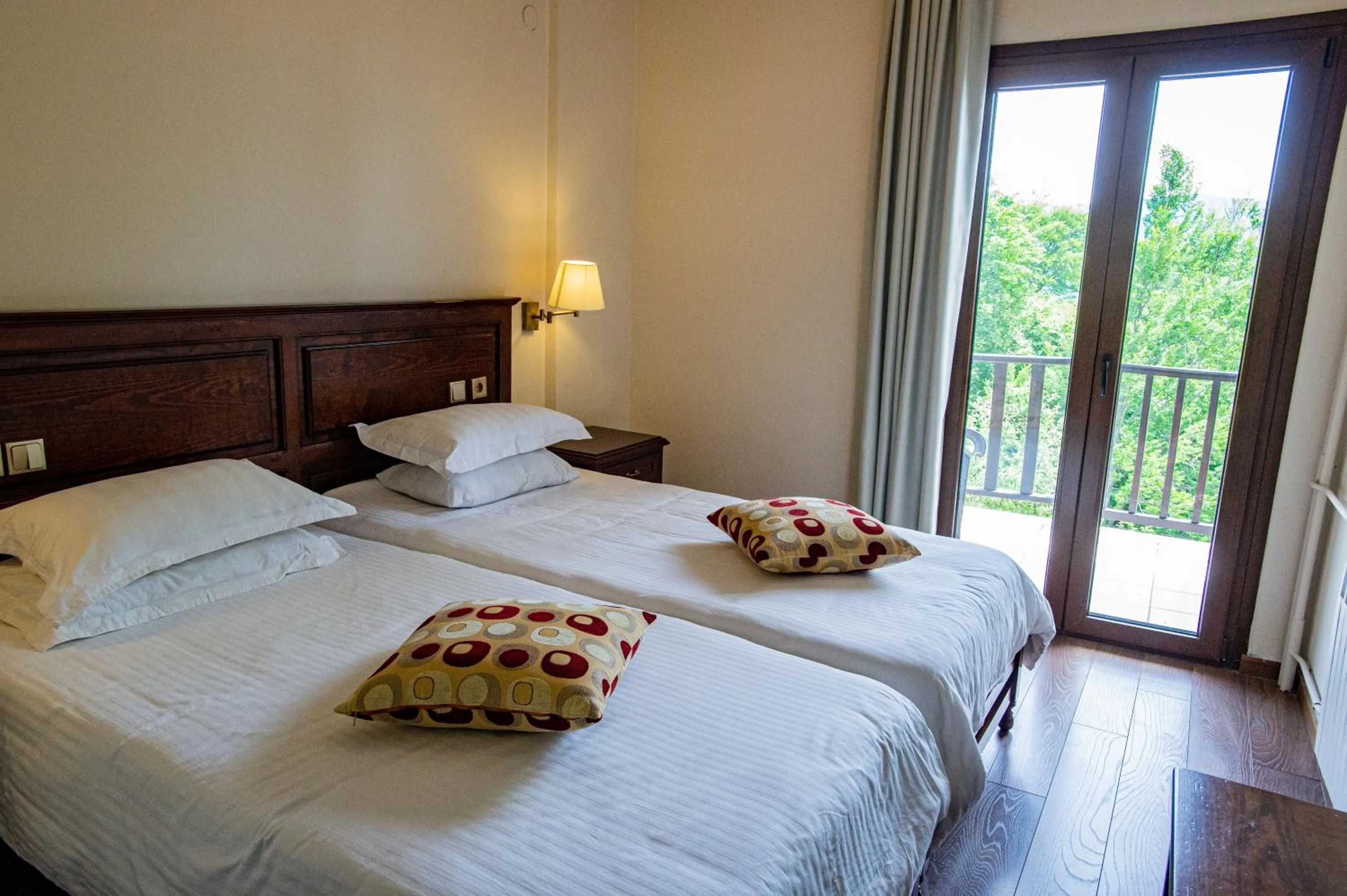 View (from property/room), Bed in Manthos Mountain Resort & Spa
